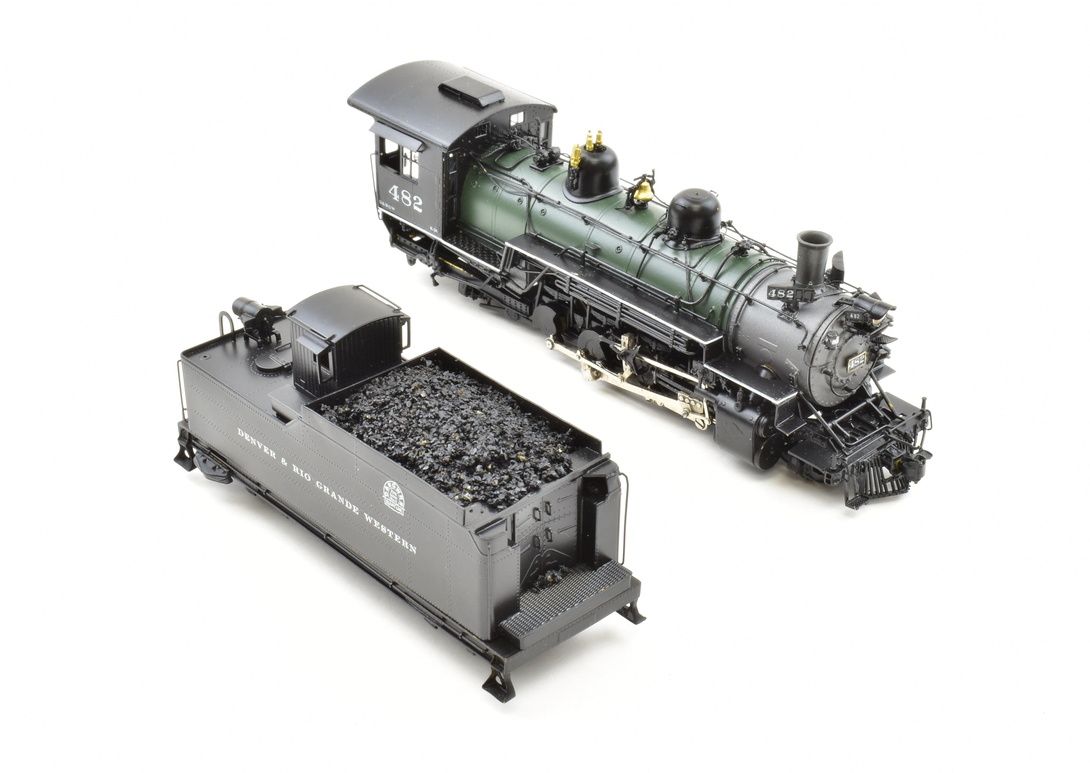 HOn3 Brass PFM Fujiyama - D&RGW Denver & Rio Grande Western K - 36 2 - 8 - 2 Pro Paint Locomotive #482