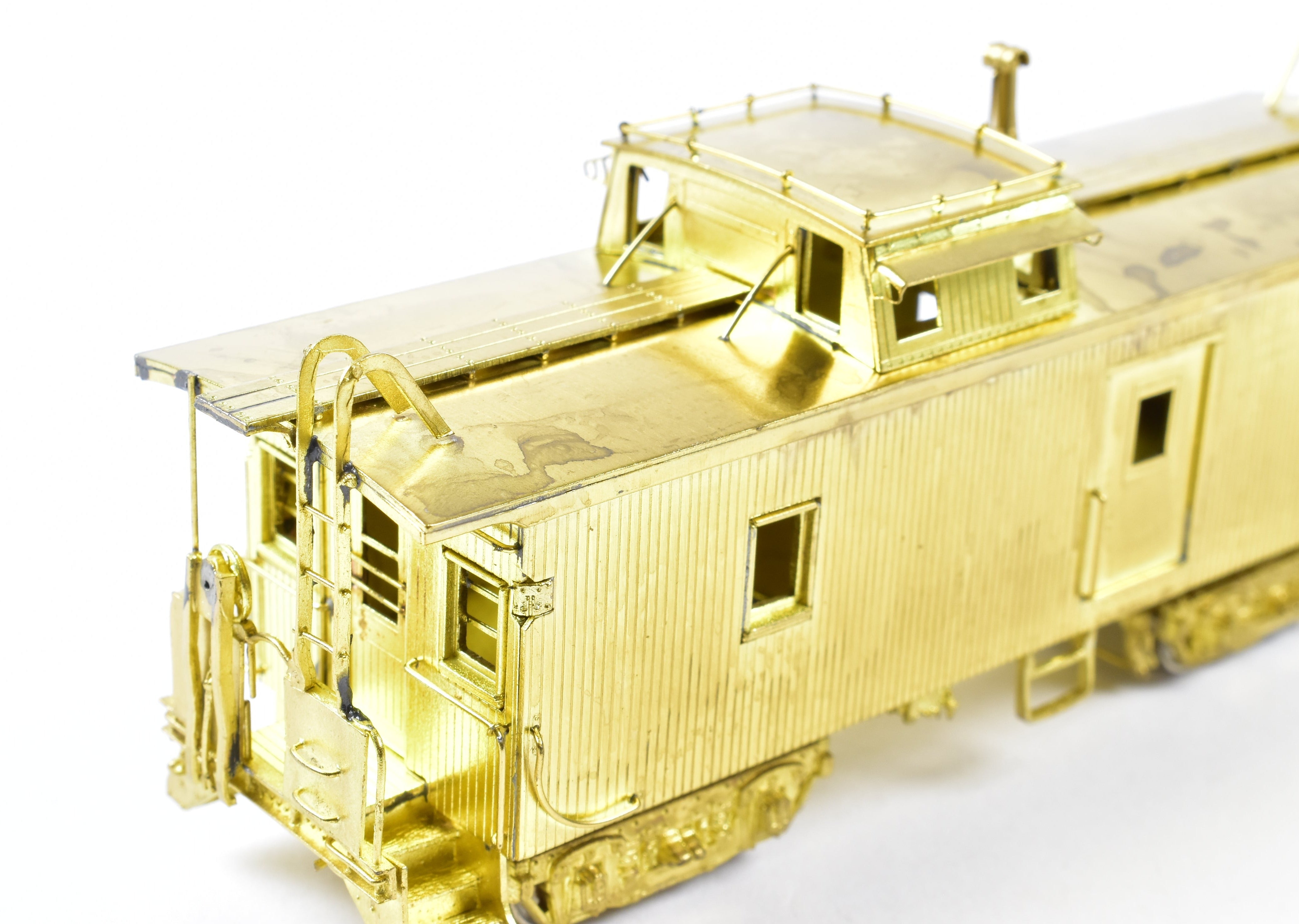 HO Scale Brass Model - OMI (Overland Models, Inc.) Union Pacific (UP) CA - 1 Wood Caboose Side Door with Modern Ends and Wood Beam Trucks for Model Trains