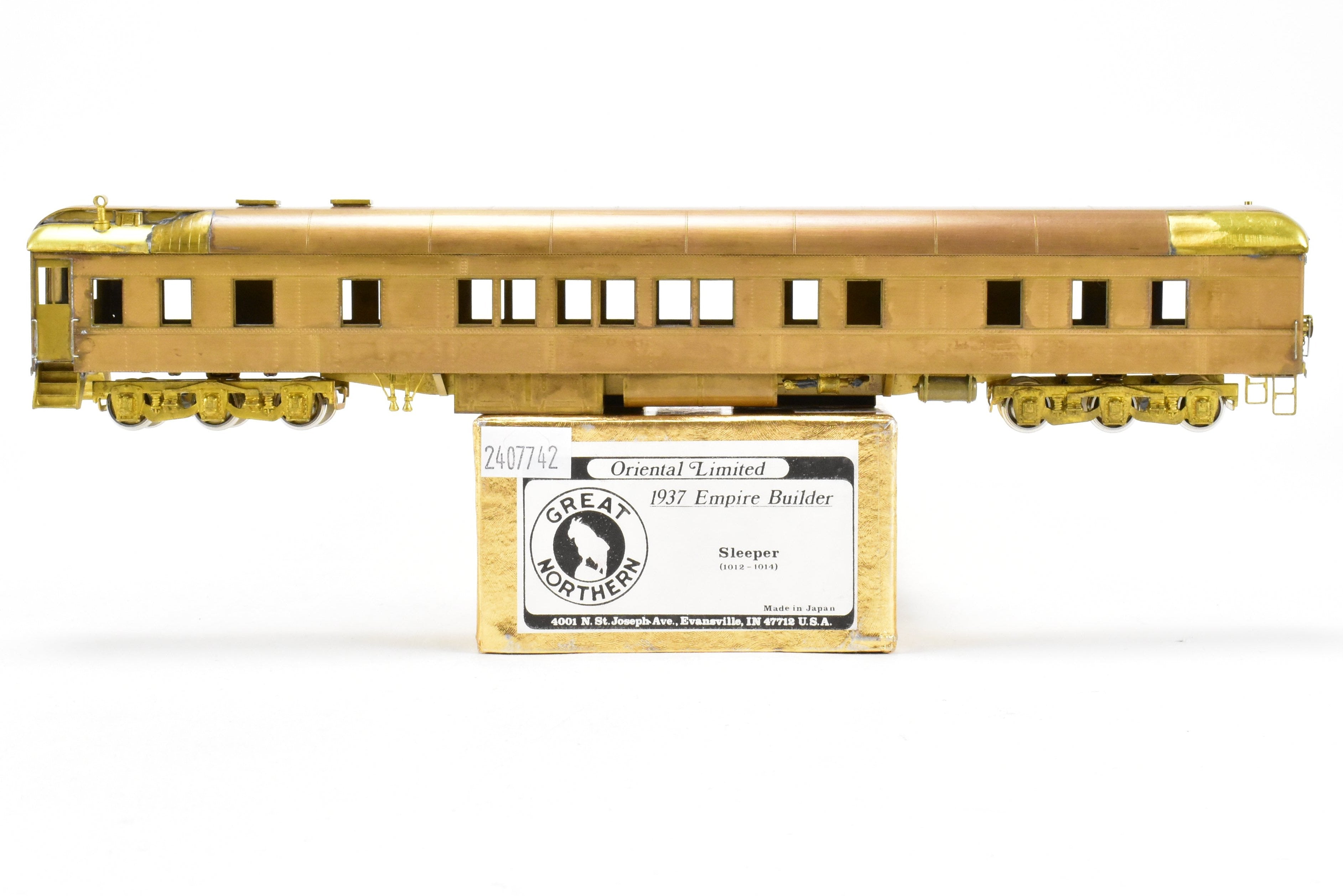 HO Scale Brass Model Train - Oriental Limited Great Northern 1937 Empire Builder 6 - Section 6 - Bedroom HW Sleeper