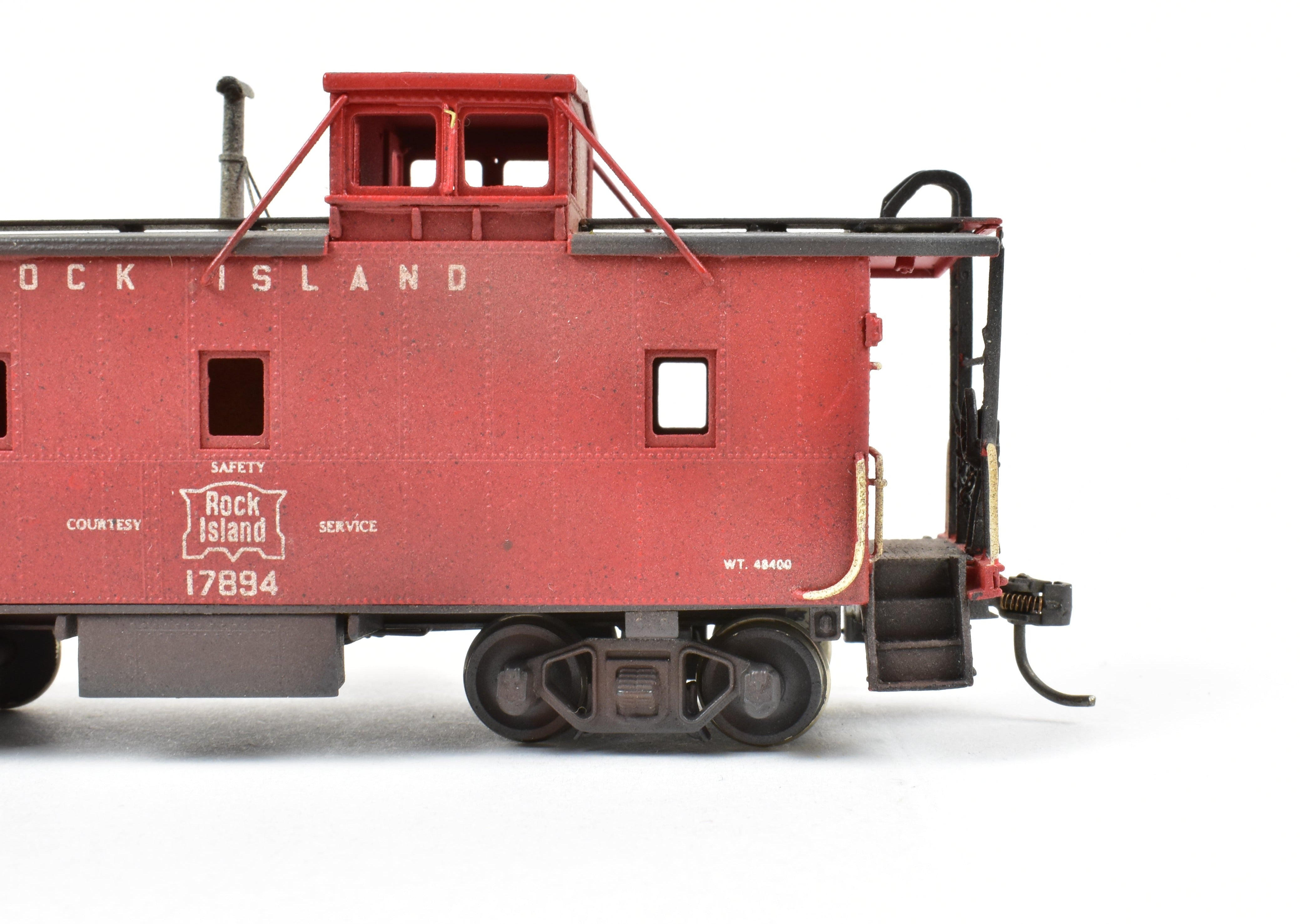HO Scale Brass Model Train - OMI (Overland Models, Inc.) CRI&P - Rock Island Steel Caboose #17894 with Custom Painting and Spare Parts
