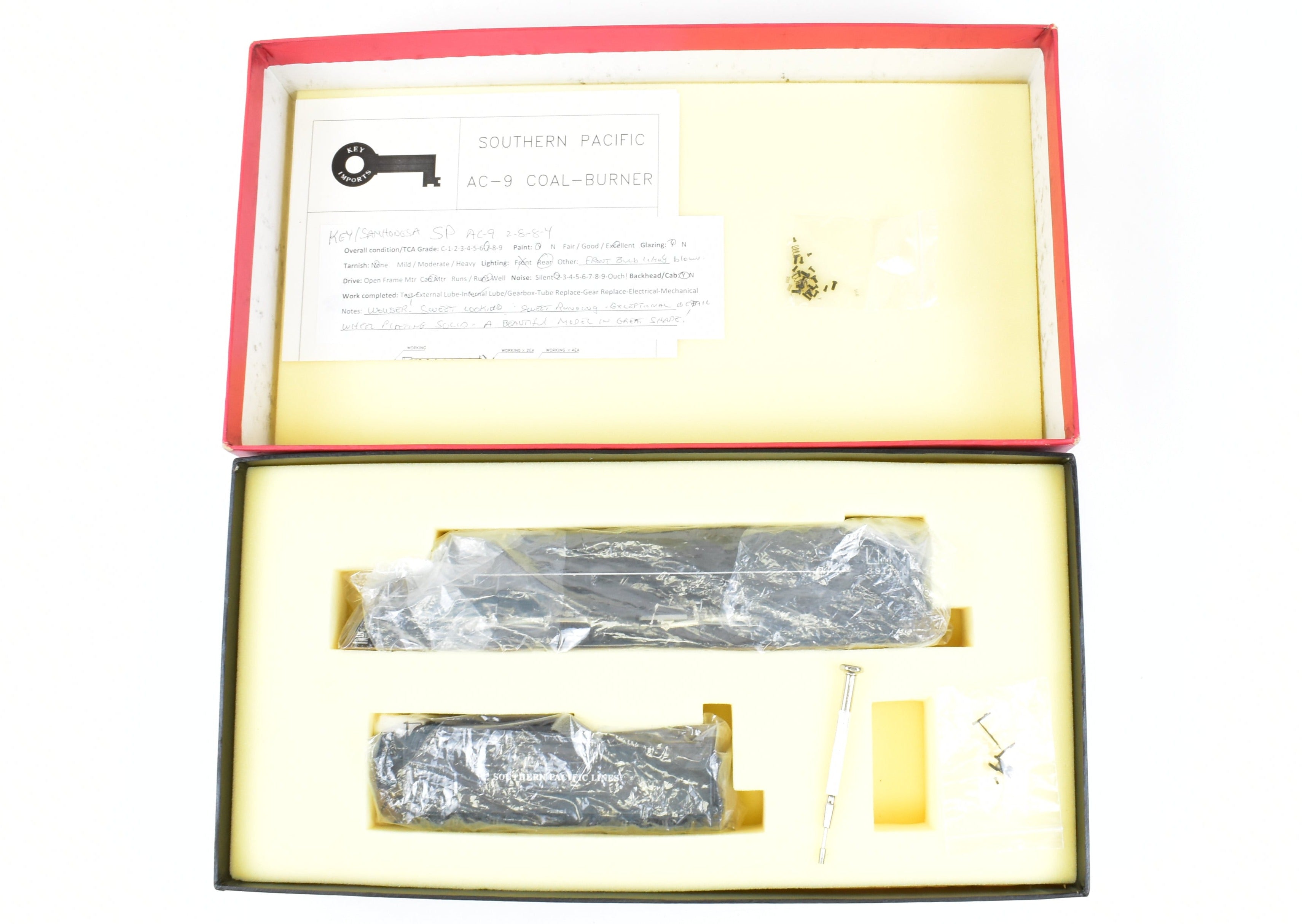 HO Scale Brass Key Imports Classic SP Southern Pacific AC - 9 2 - 8 - 8 - 4 Coal Tender #3811