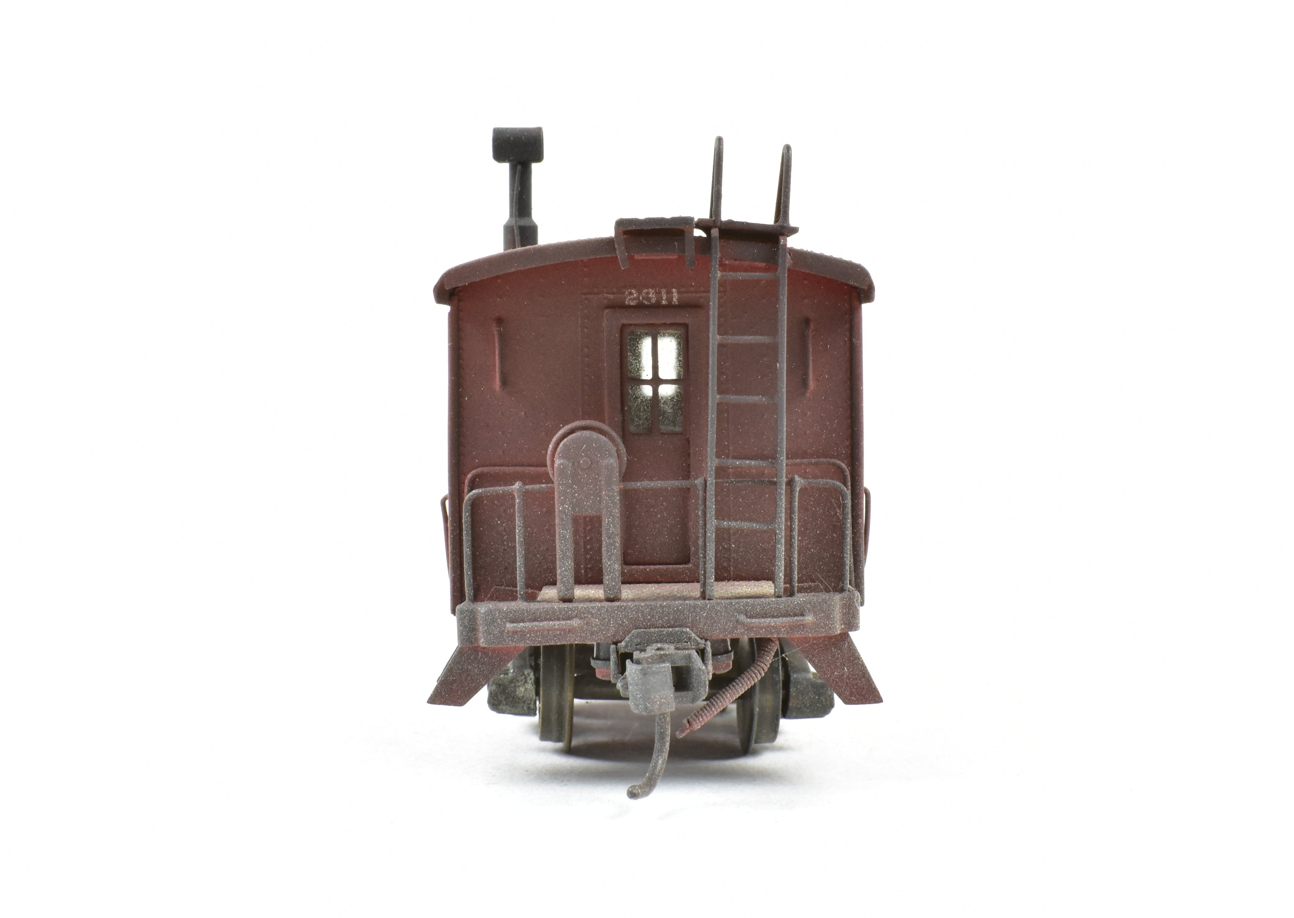Custom Painted and Weathered HO Brass ATSF - Santa Fe Transfer Caboose by Hallmark Models