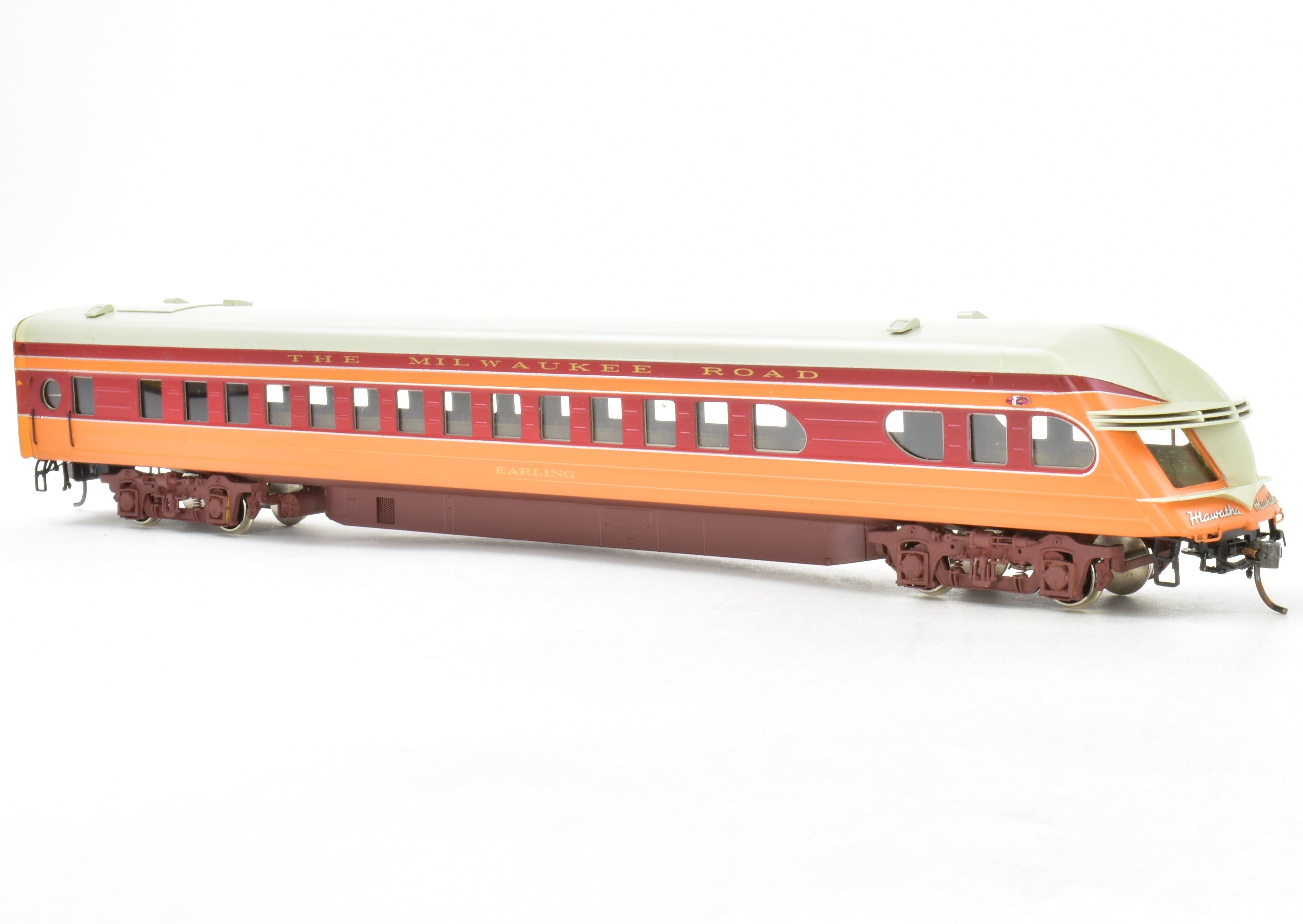 HO Scale Brass Model Train Set - Precision Scale Co. Milwaukee Road 1939 Hiawatha 9 - Car Factory - Painted Set