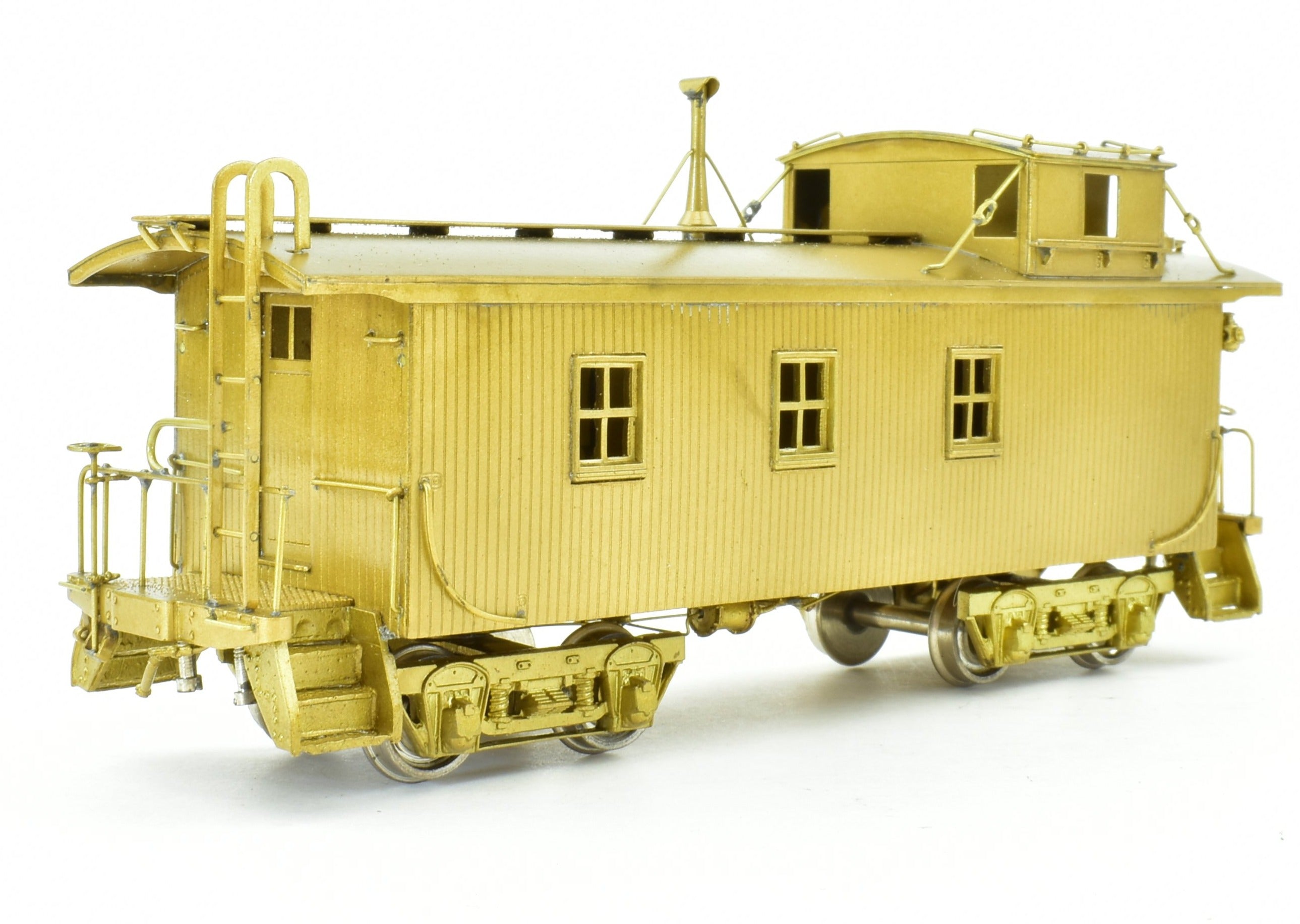 HO Scale Brass Model of Oriental Limited CB&Q - Burlington Route NE - 1 28 - foot Wood Caboose for Model Trains