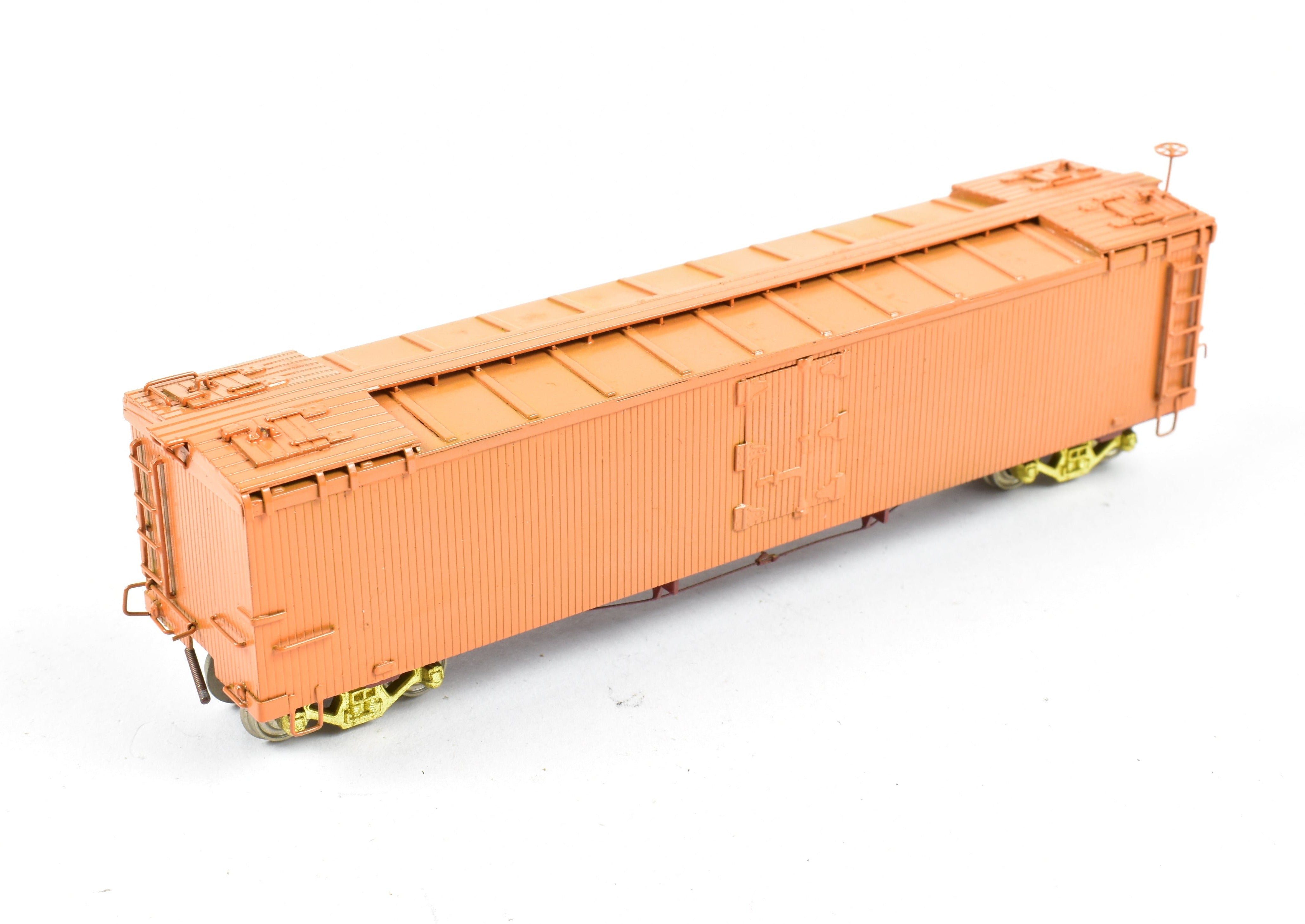 HOn3 Brass Empire Midland D&RGW Orange Painted 40' Refrigerator Car