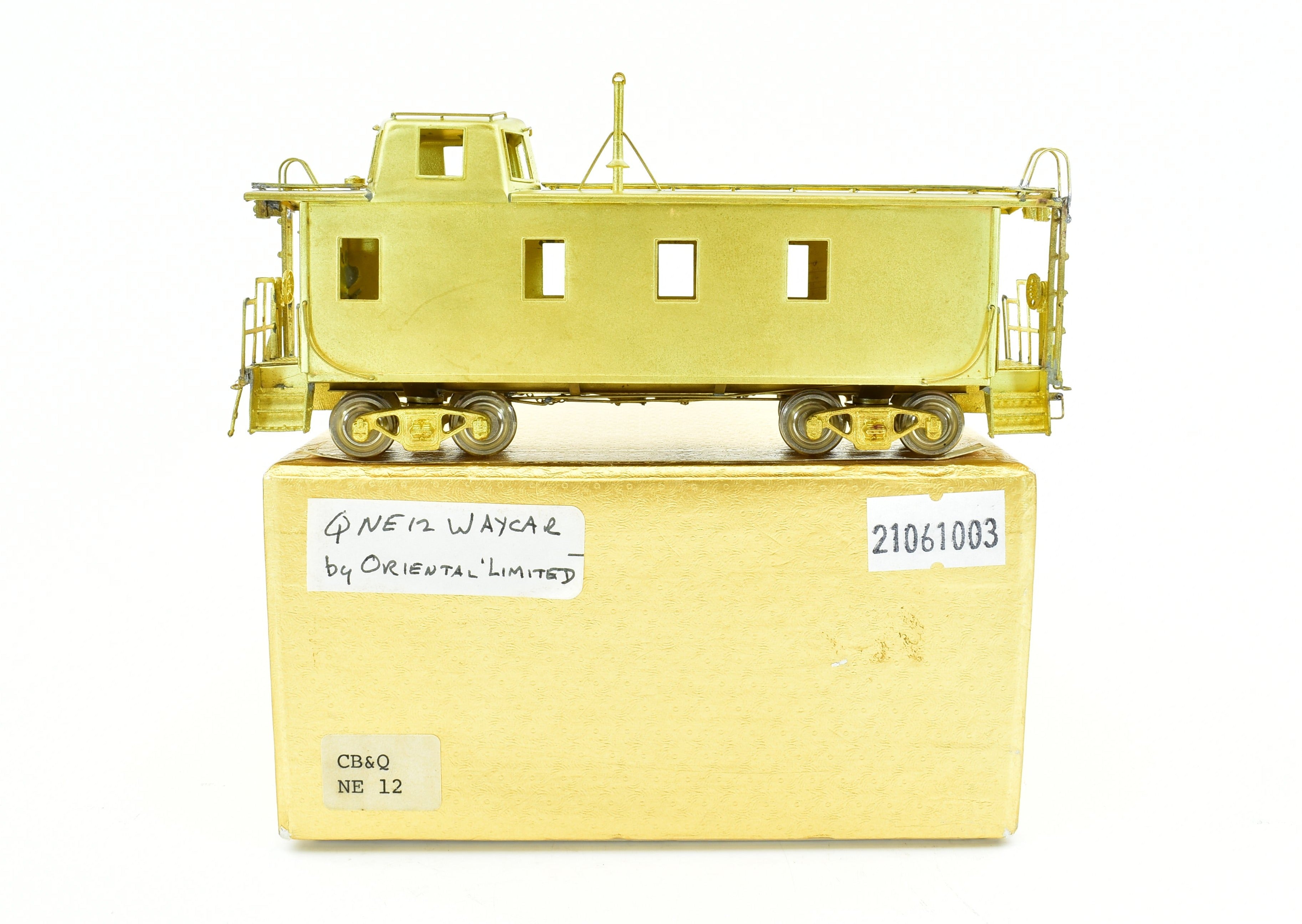 HO Brass CON Oriental Limited CB&Q Burlington Route NE-12 Steel Caboose