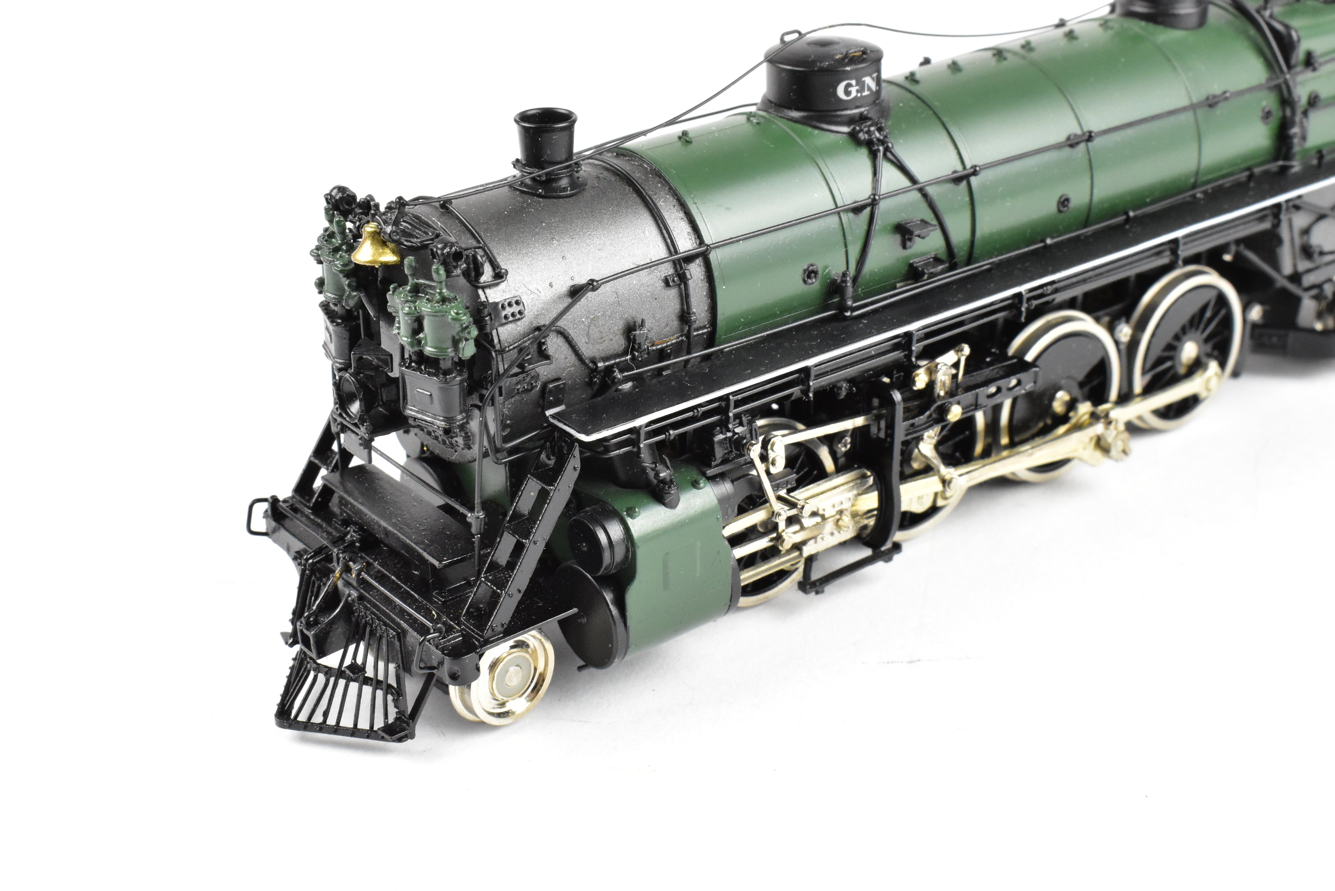 HO Scale Brass Model Train - Precision Scale Co. (PSC) Great Northern Class O - 7 with Vestibule Cab 2 - 8 - 2 Freight Locomotive