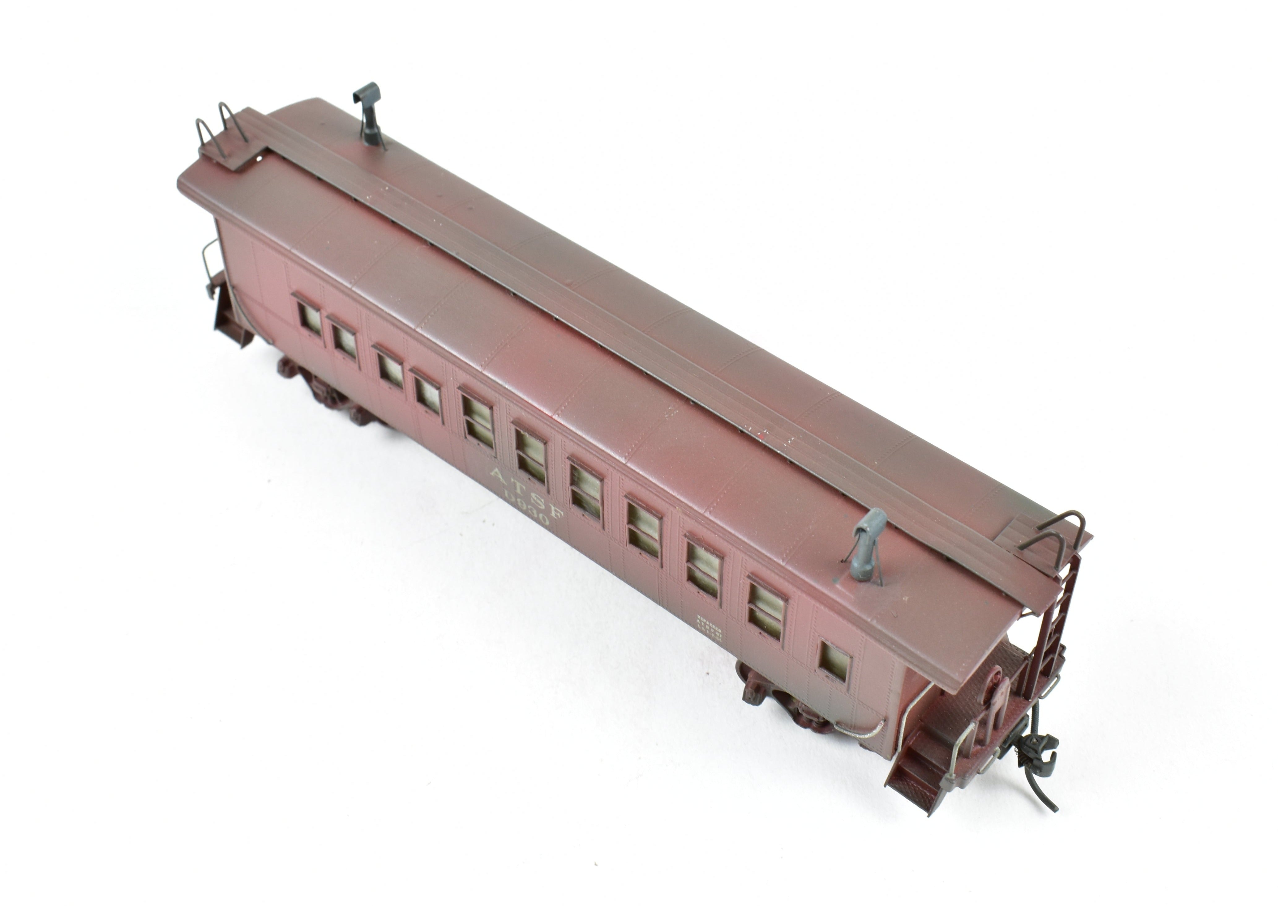 Custom Painted and Weathered HO Brass Hallmark ATSF - Santa Fe Drover Car