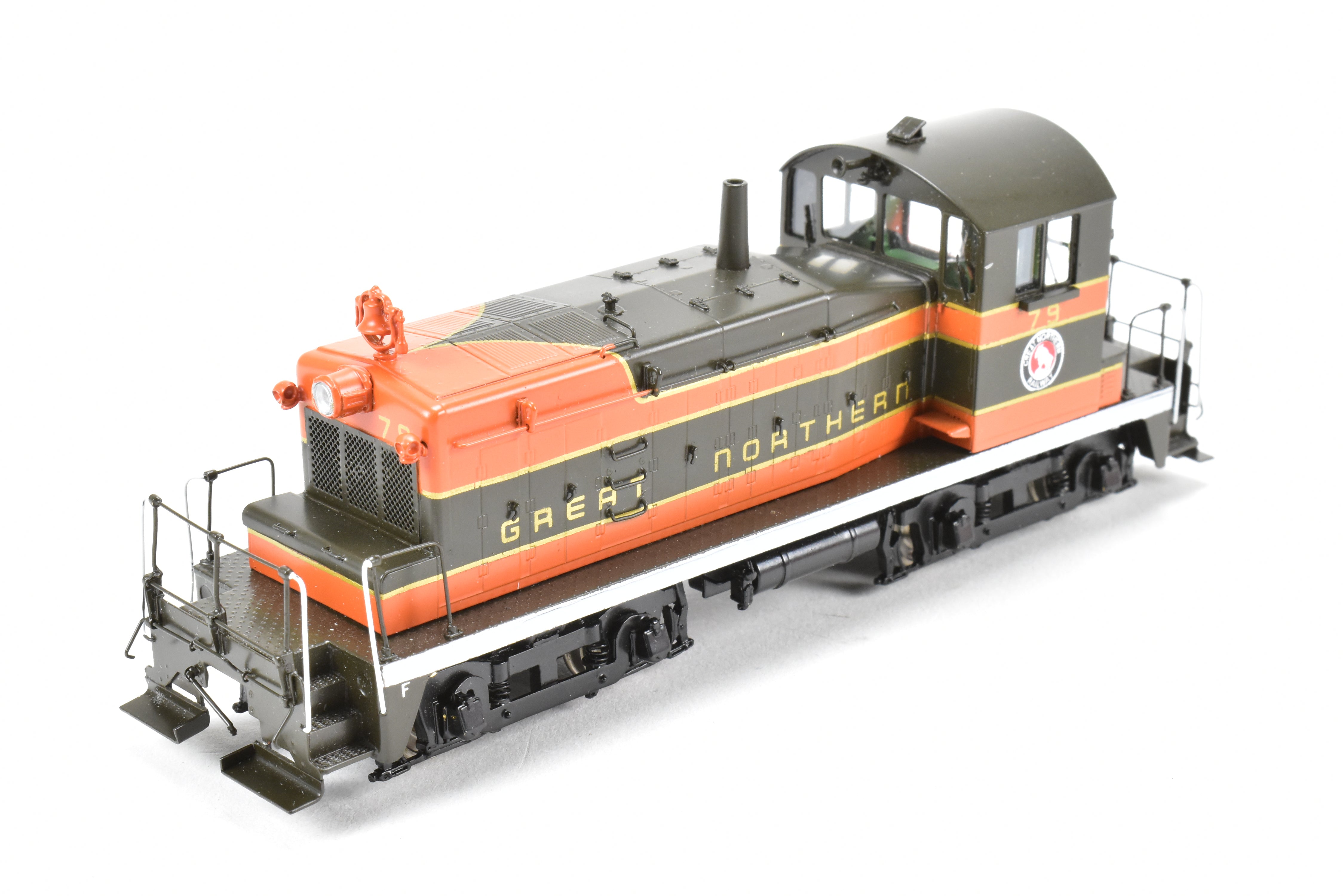 HO Scale Brass Precision Scale Co. (PSC) Model of Great Northern EMC/EMD SW-1 Phase III Intermediate Locomotive #79 by Iron Horse