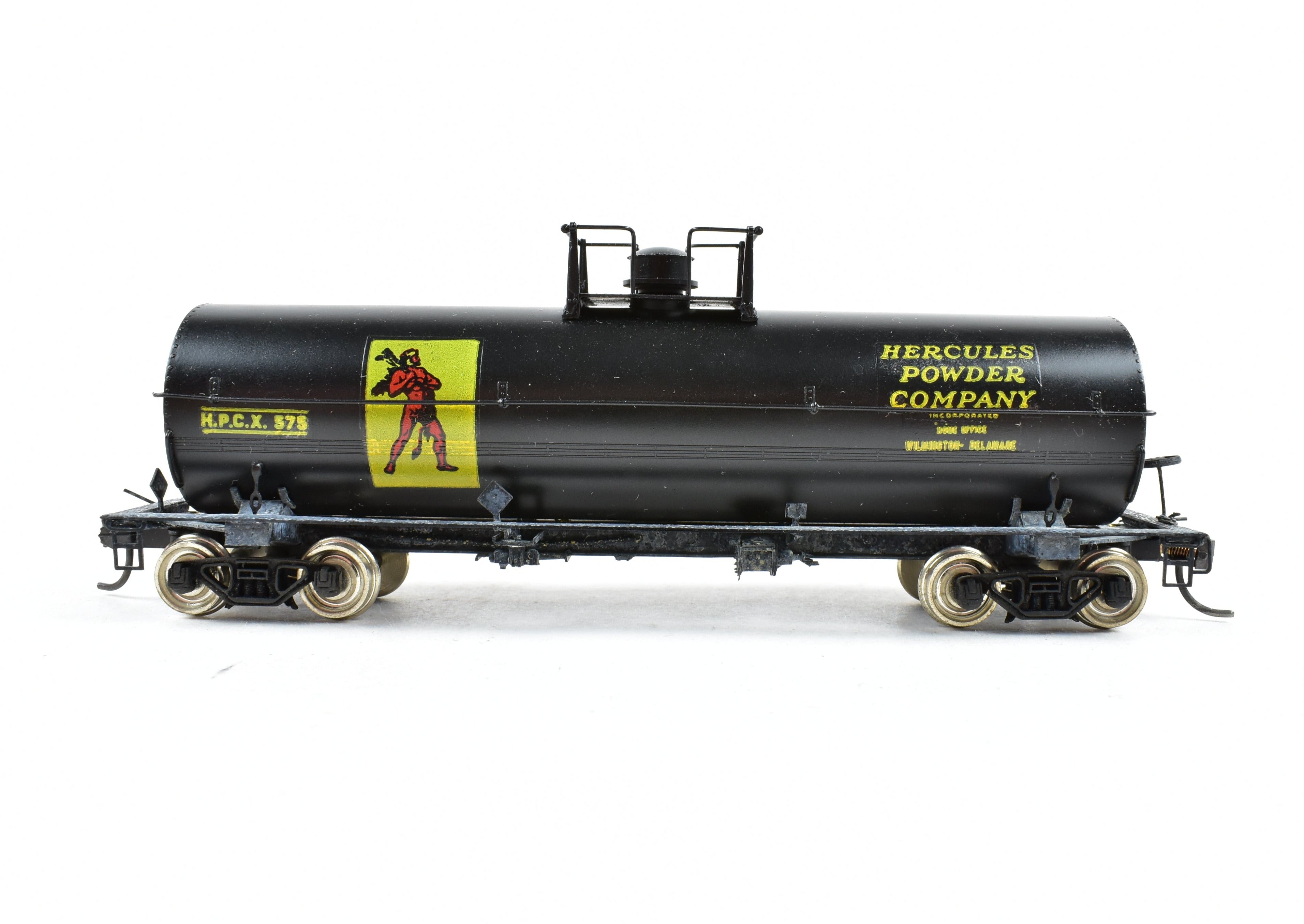 High - Quality HO Scale Brass Precision Scale Co. 11,141 Gallon Tank Car Model for Hercules Powder Company