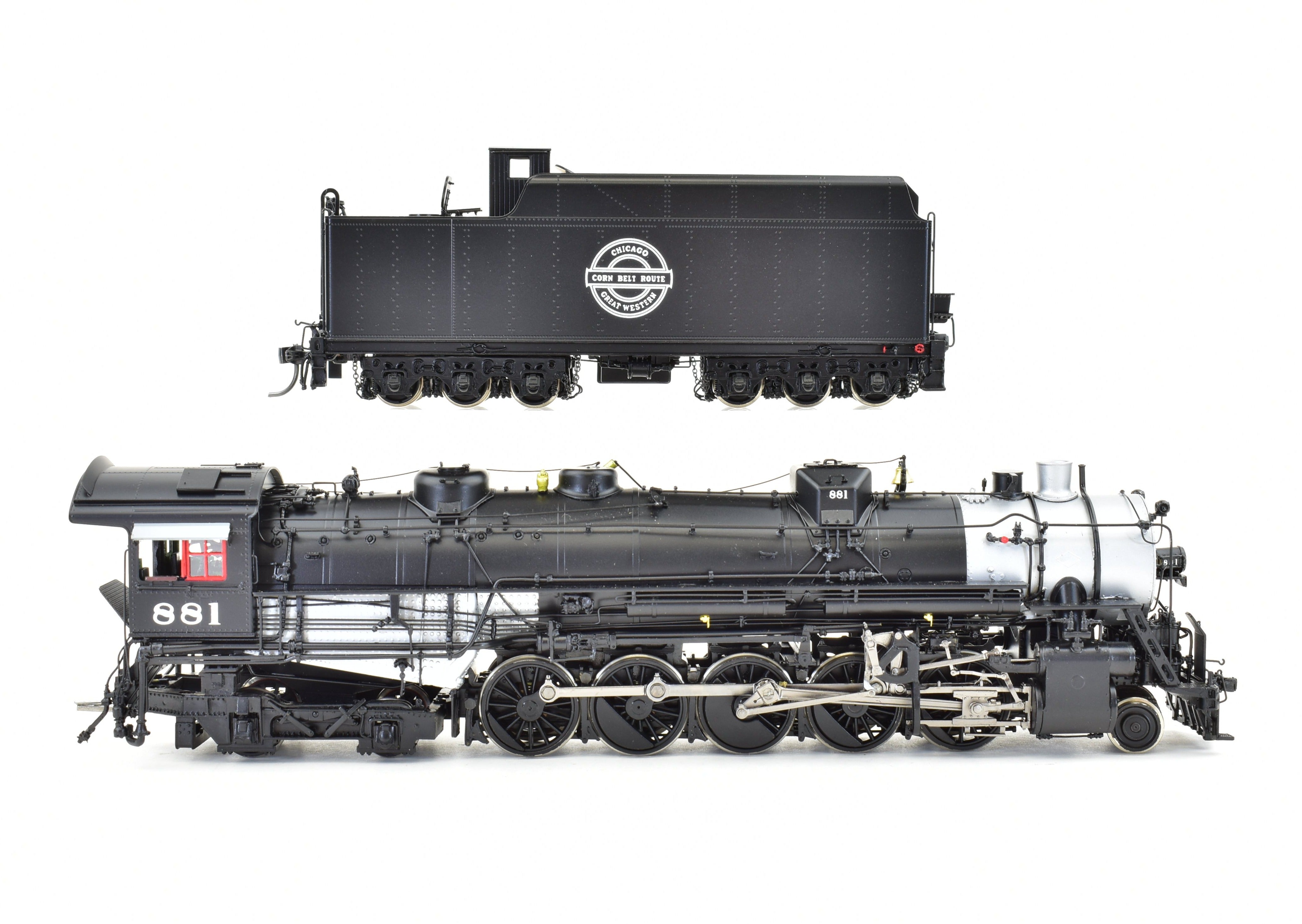 HO Brass GPM - Glacier Park Chicago Great Western 800 Class 2-10-4 FP #881