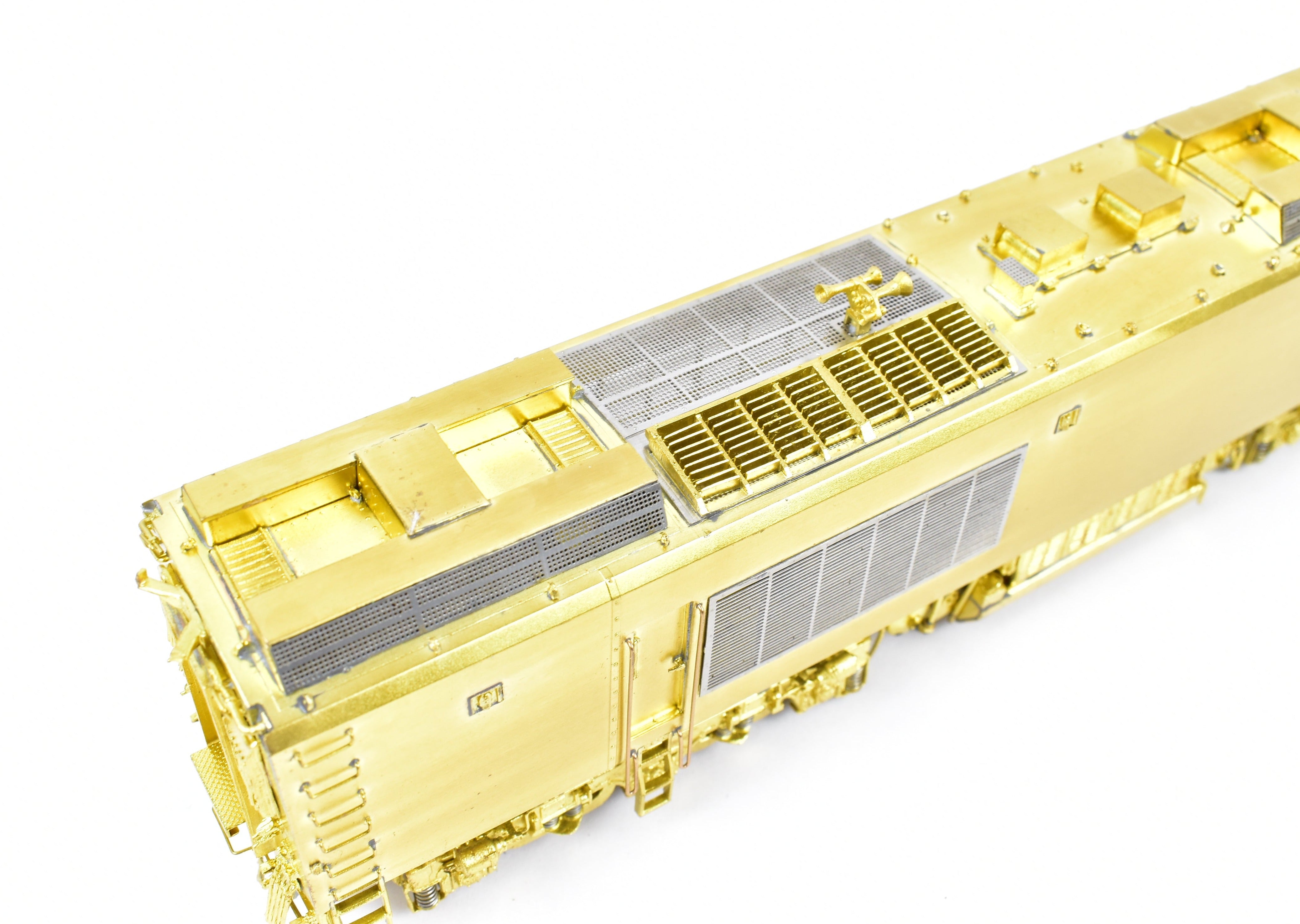 HO Scale Brass Model Train Set - Overland Models, Inc. Union Pacific GE 8500 HP Gas Turbine Big Blow 3-Unit Unpainted Set with Raised Farr Inlet Silencer and Riveted Tender