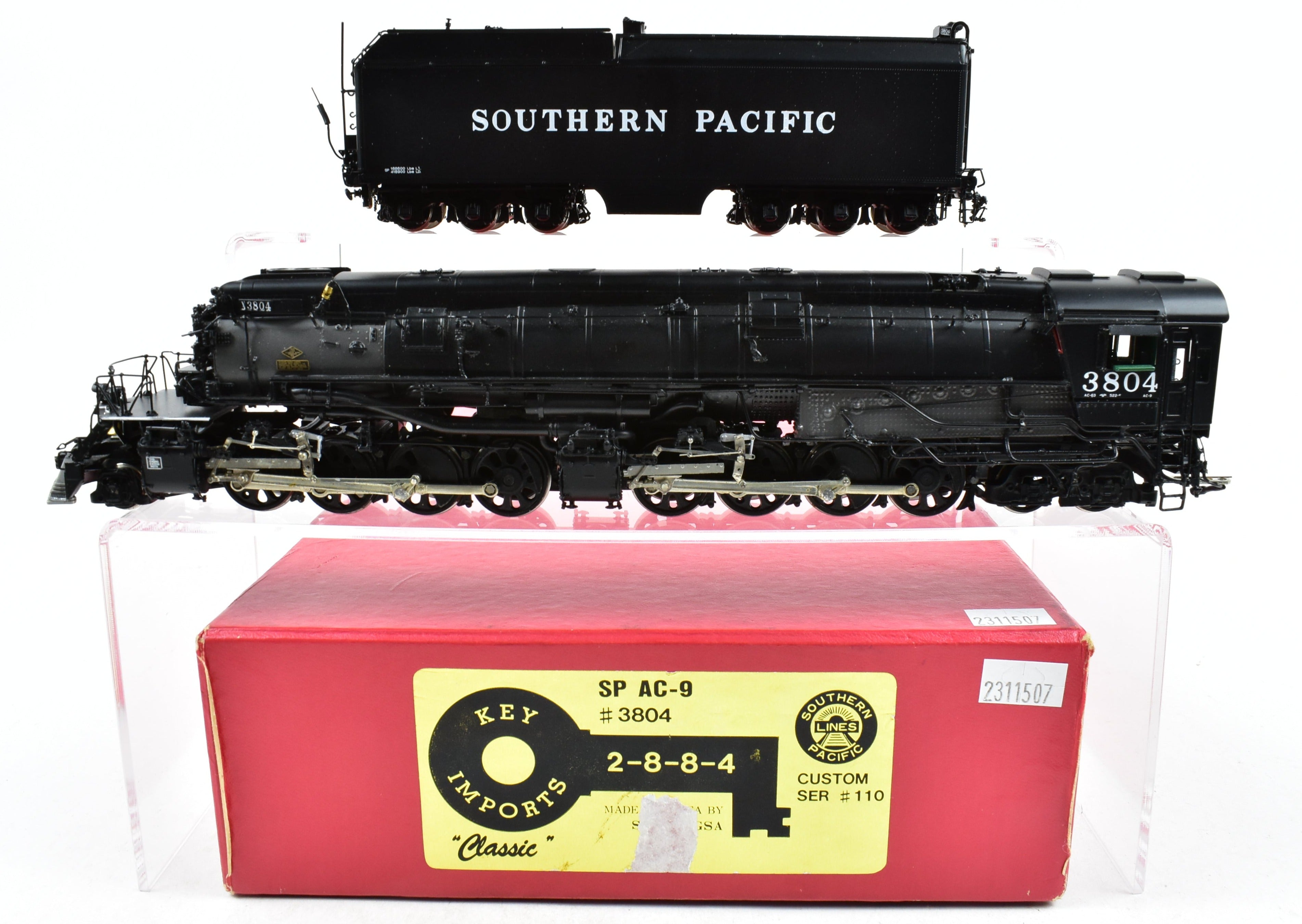 HO Scale Brass Classic SP Southern Pacific AC - 9 2 - 8 - 8 - 4 Oil Version #3804 by Key Imports