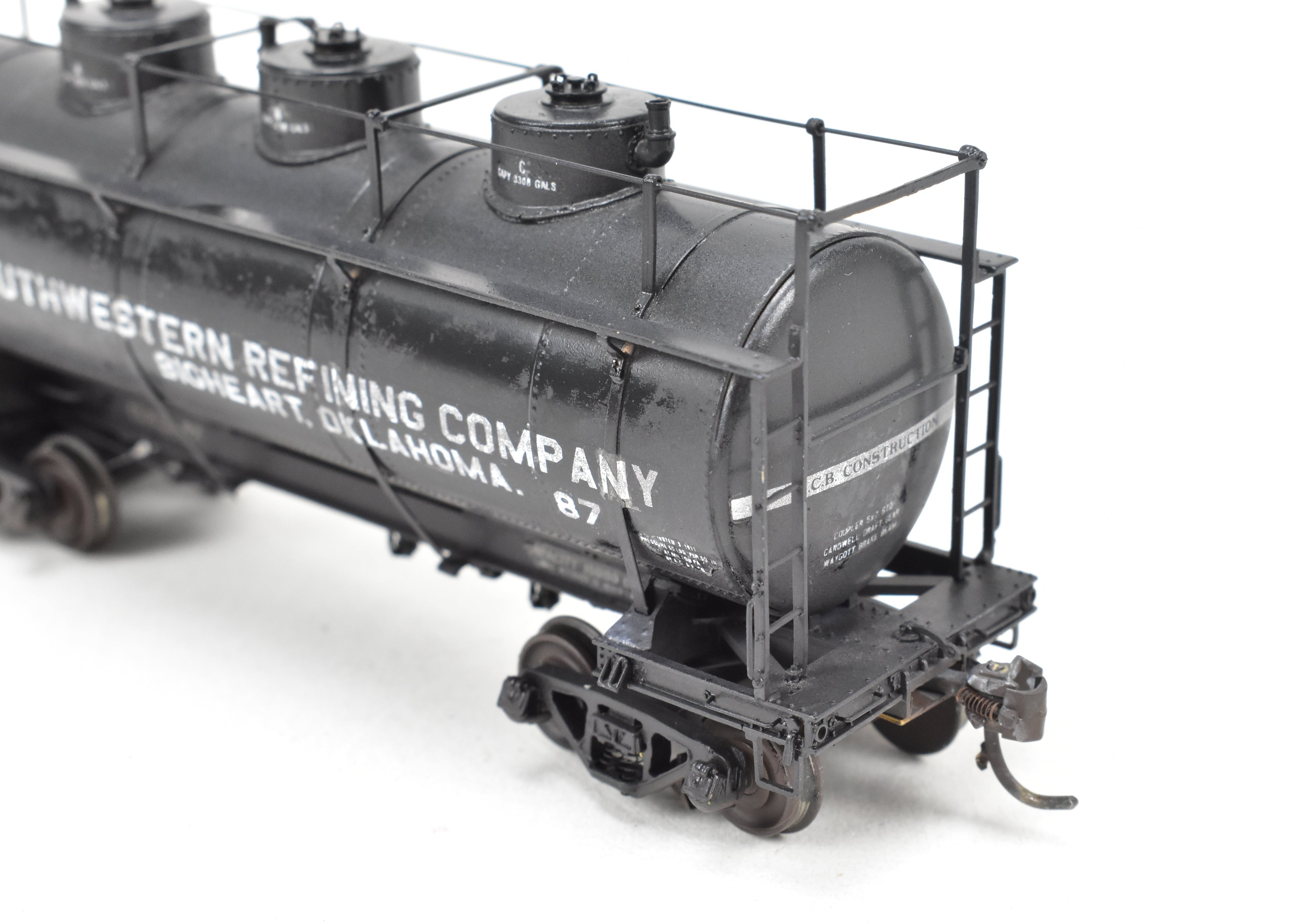 HO Scale Brass W&R - W&R Enterprises Various Roads AC&F 10,000 Gallon 3-Dome Tank Car with High Walkway for Model Railroad Collection