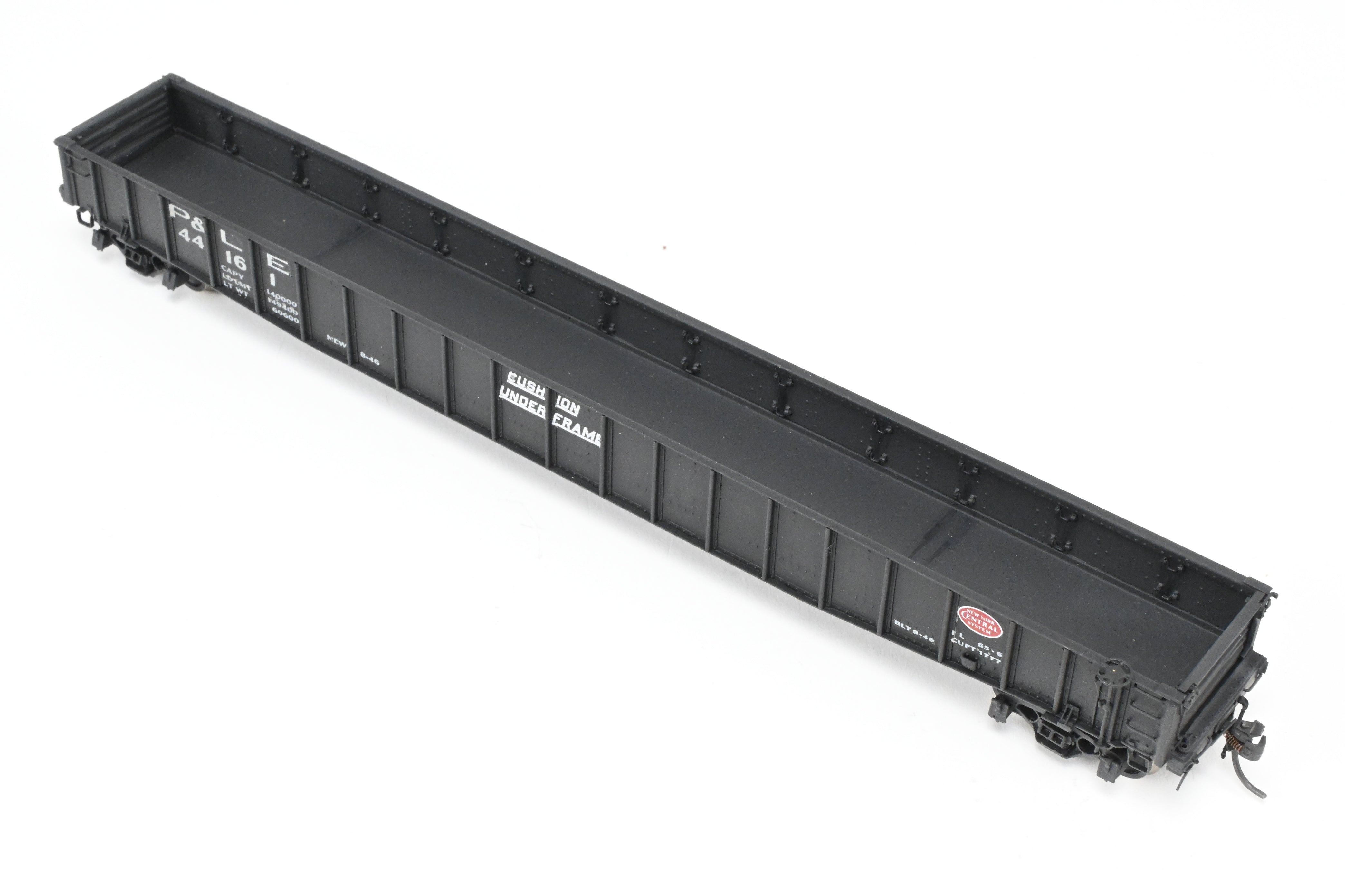 HO Brass Precision Scale Co. P&LE 65-Foot Mill Gondola Model for Steel Trains