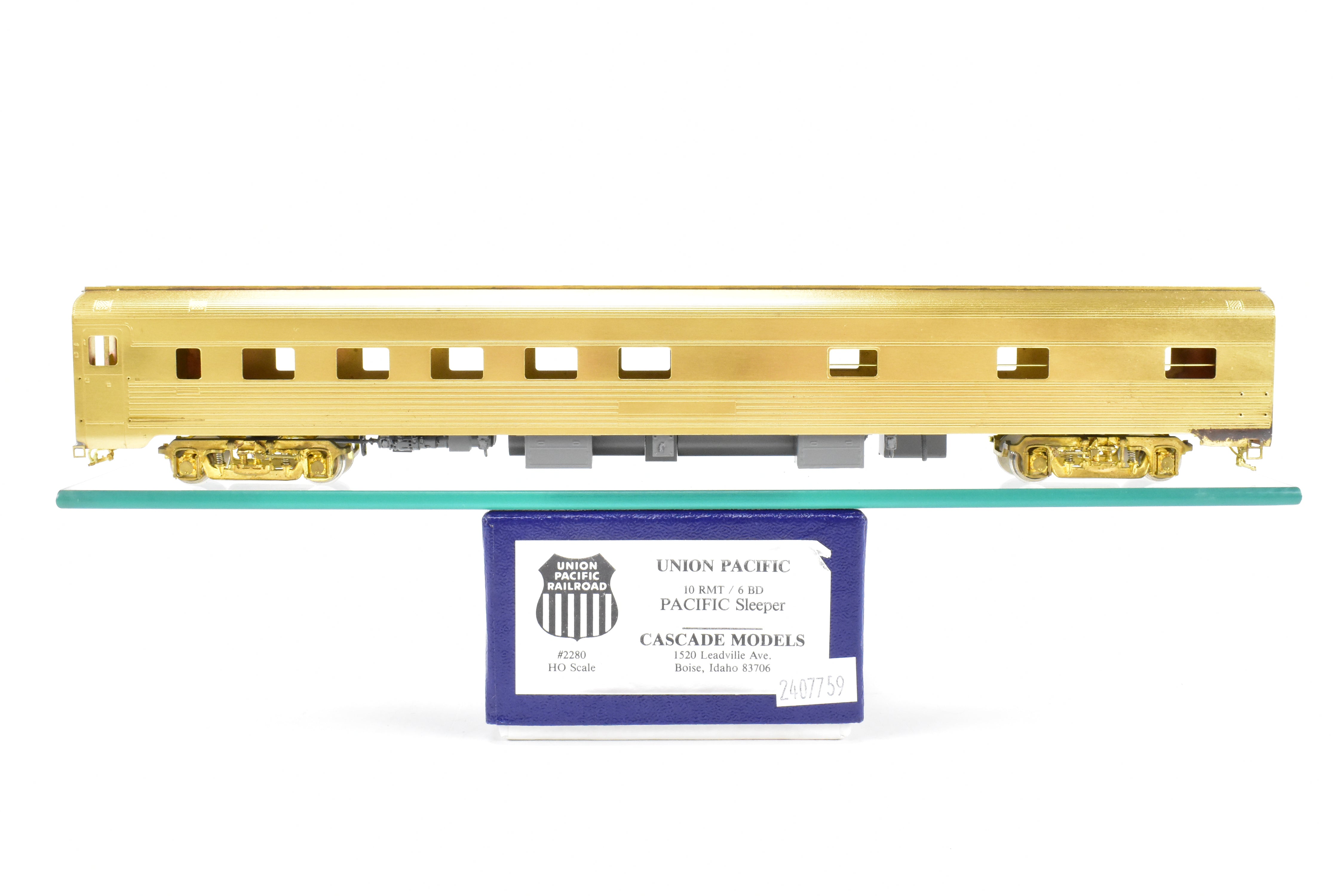 HO Scale Brass UP - Union Pacific Budd 10 RMT - 6DBR Unpainted Pacific Series Sleeper Model
