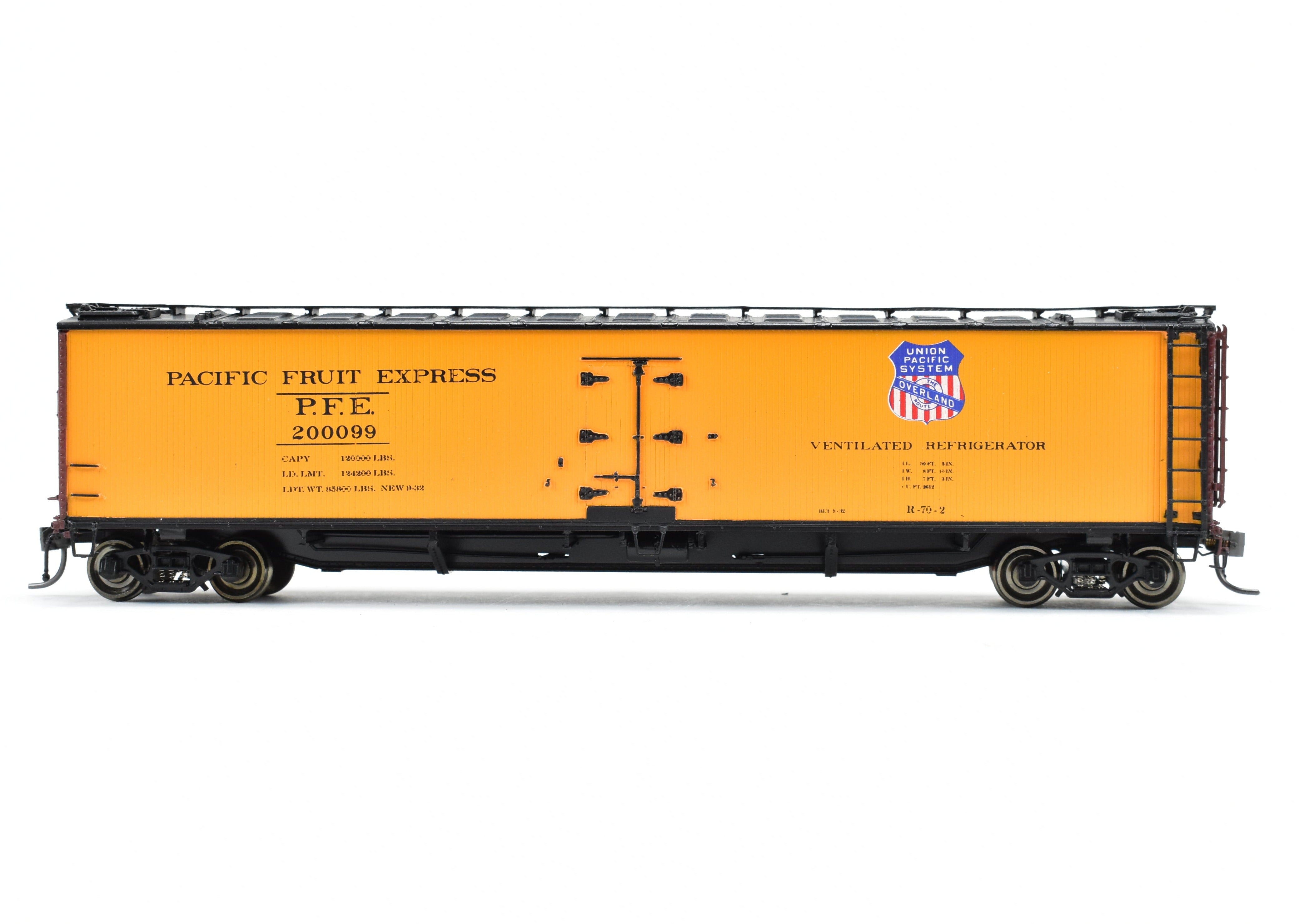 HO Scale Brass Precision 52' R-70-2 Ice Refrigerator Car FP No. 200099