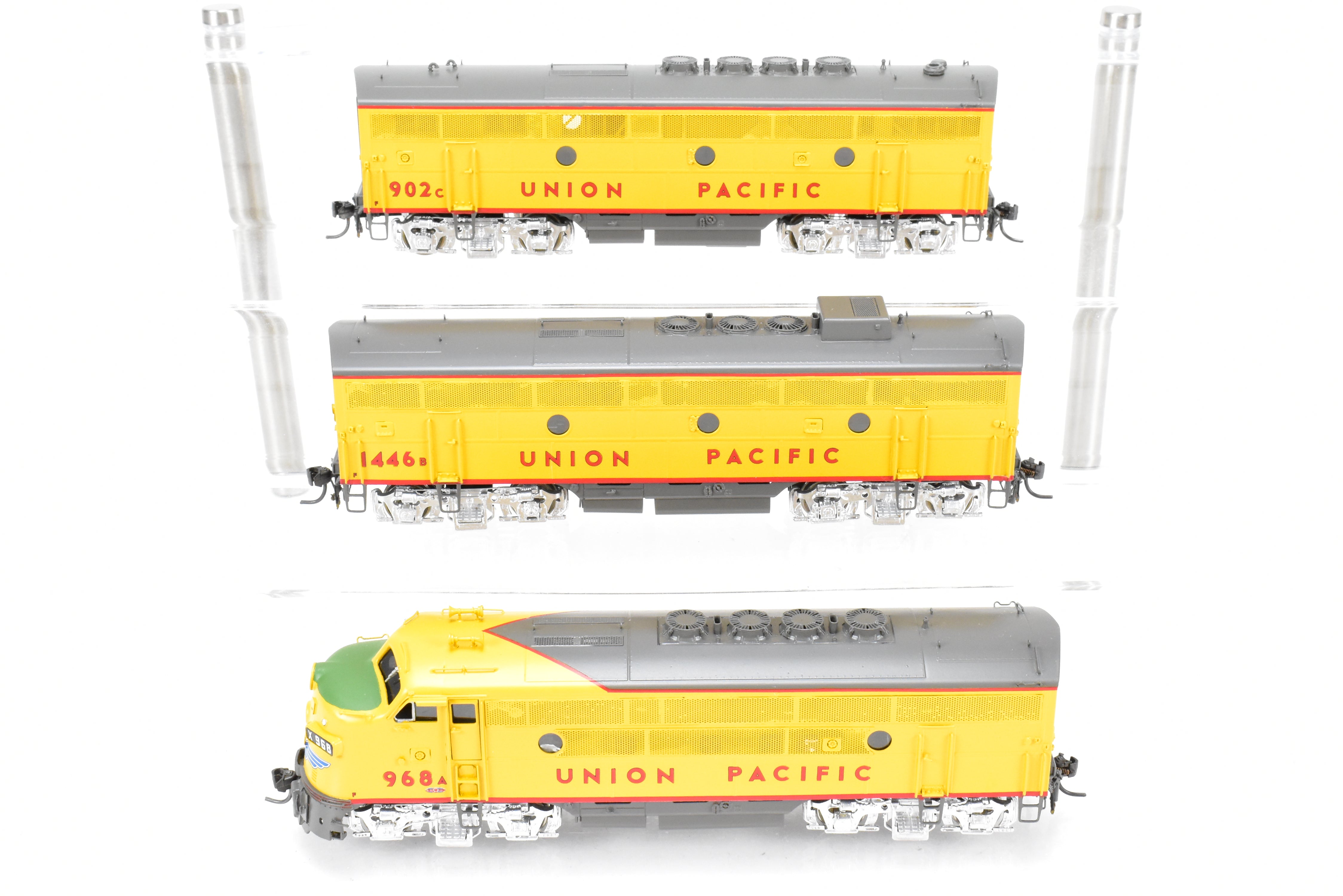 HO Scale Brass OMI Union Pacific EMD F-3 PH II A/B/B Powered Set