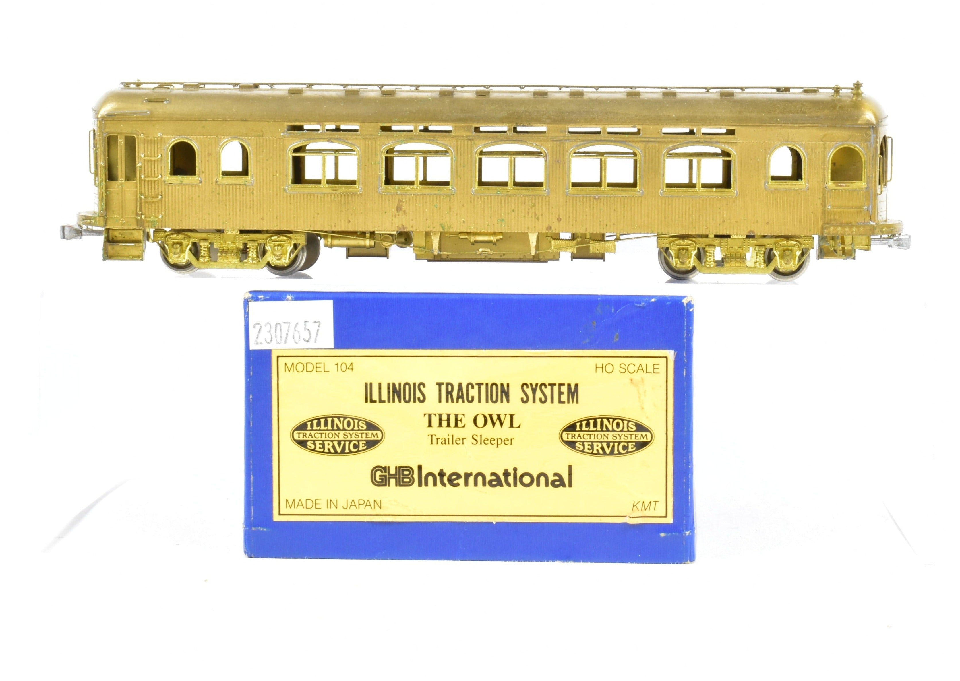 1981 HO Scale Brass Illinois Terminal Owl Trailer Sleeper by GHB International