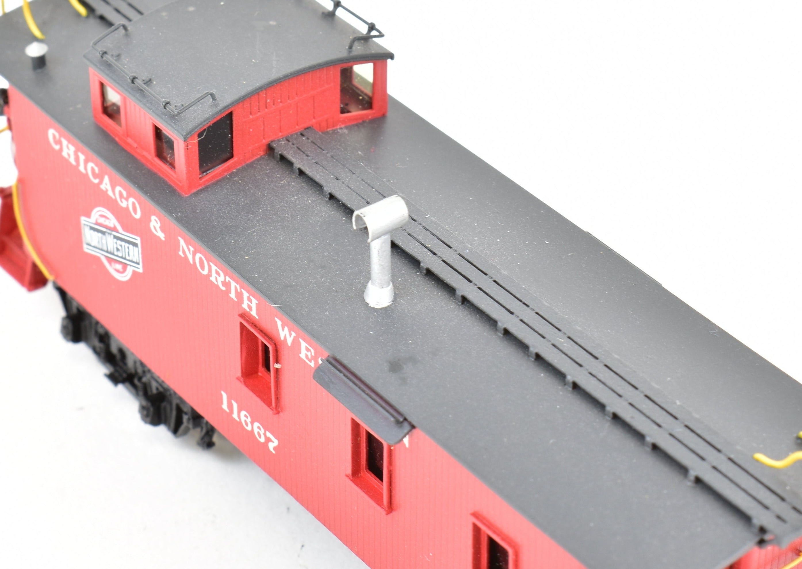 HO Scale Brass Chicago & North Western (C&NW) Wood Caboose with Number Board Version CP by Overland Models, Inc. (OMI)