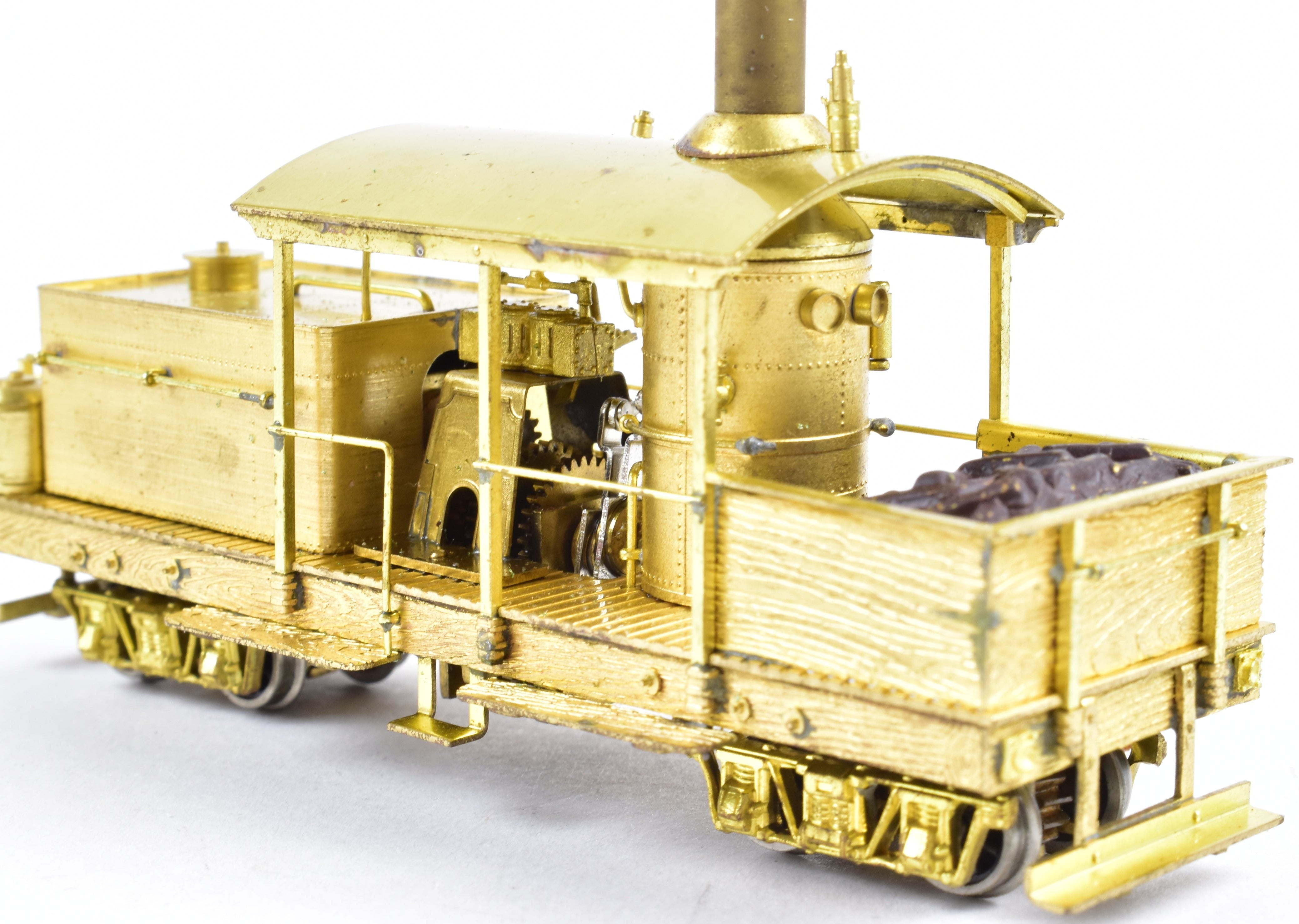 HOn3 Scale Brass Model Train by Westside Model Co. - Various Roads Logging Class A Climax with Vertical Boiler