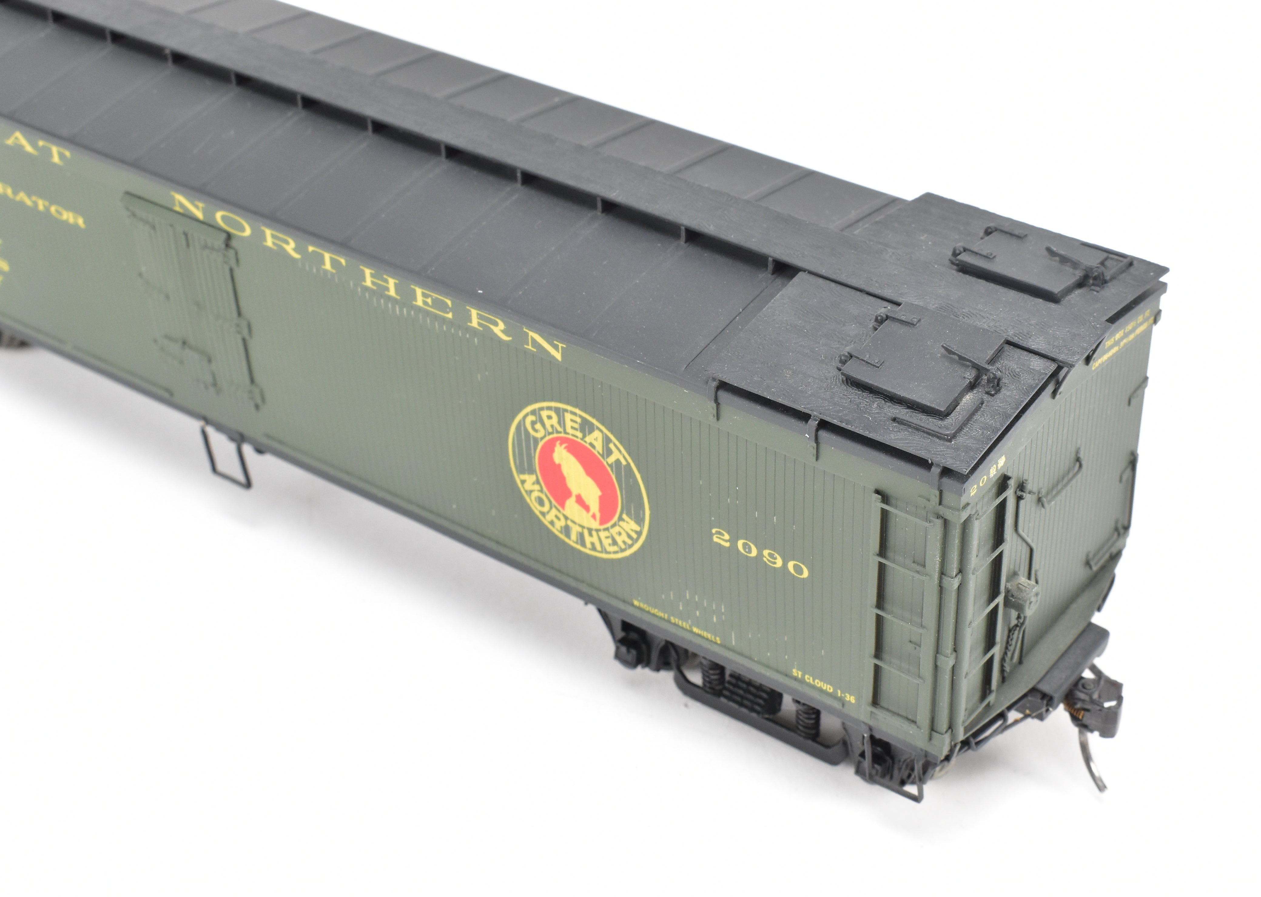 O Scale Oriental Limited Great Northern Wood Express Reefer Model Train, Brass, #2090 CP