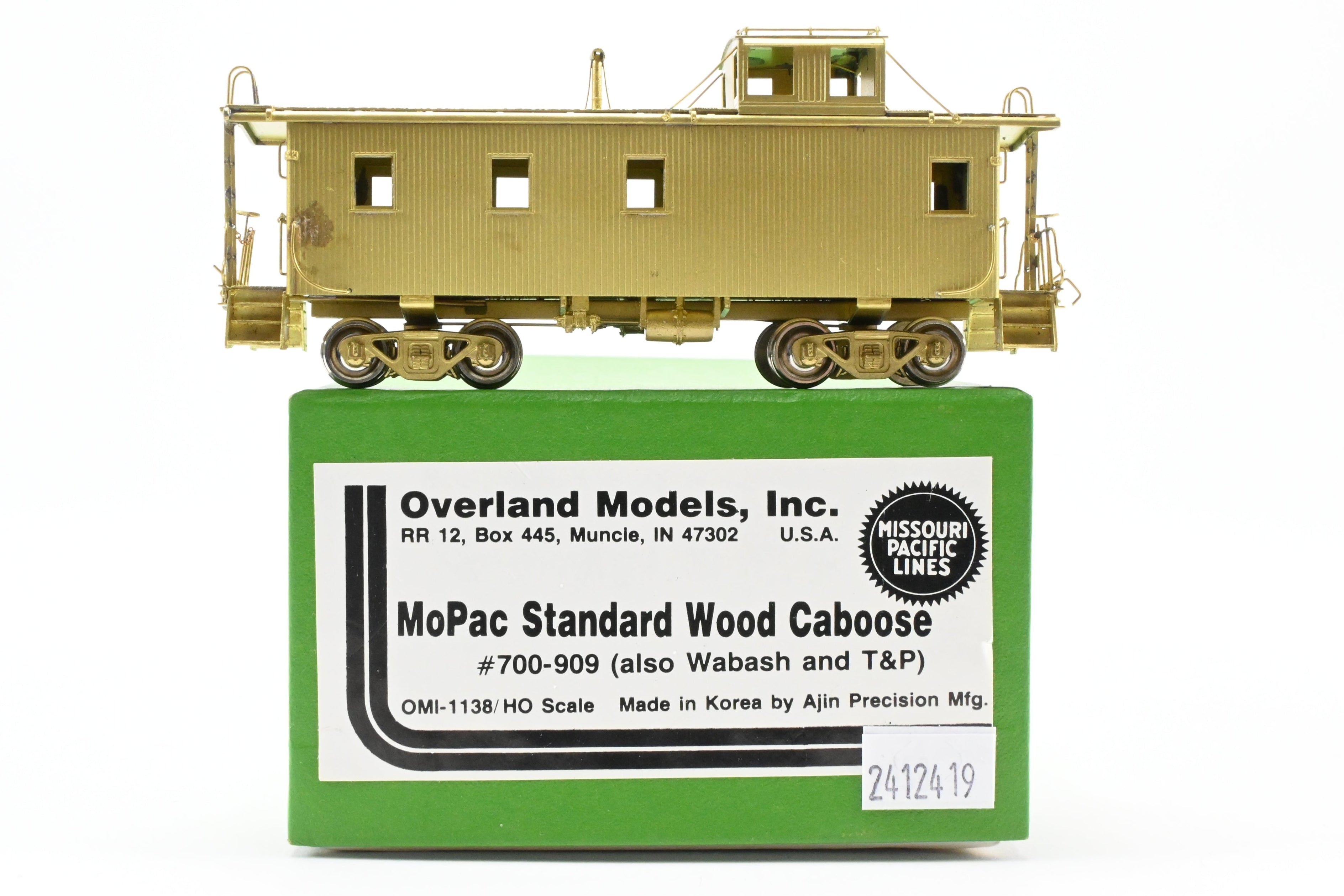 HO Brass OMI MP - Missouri Pacific Standard Wood Caboose #700 - 909 (Wabash & T&P)