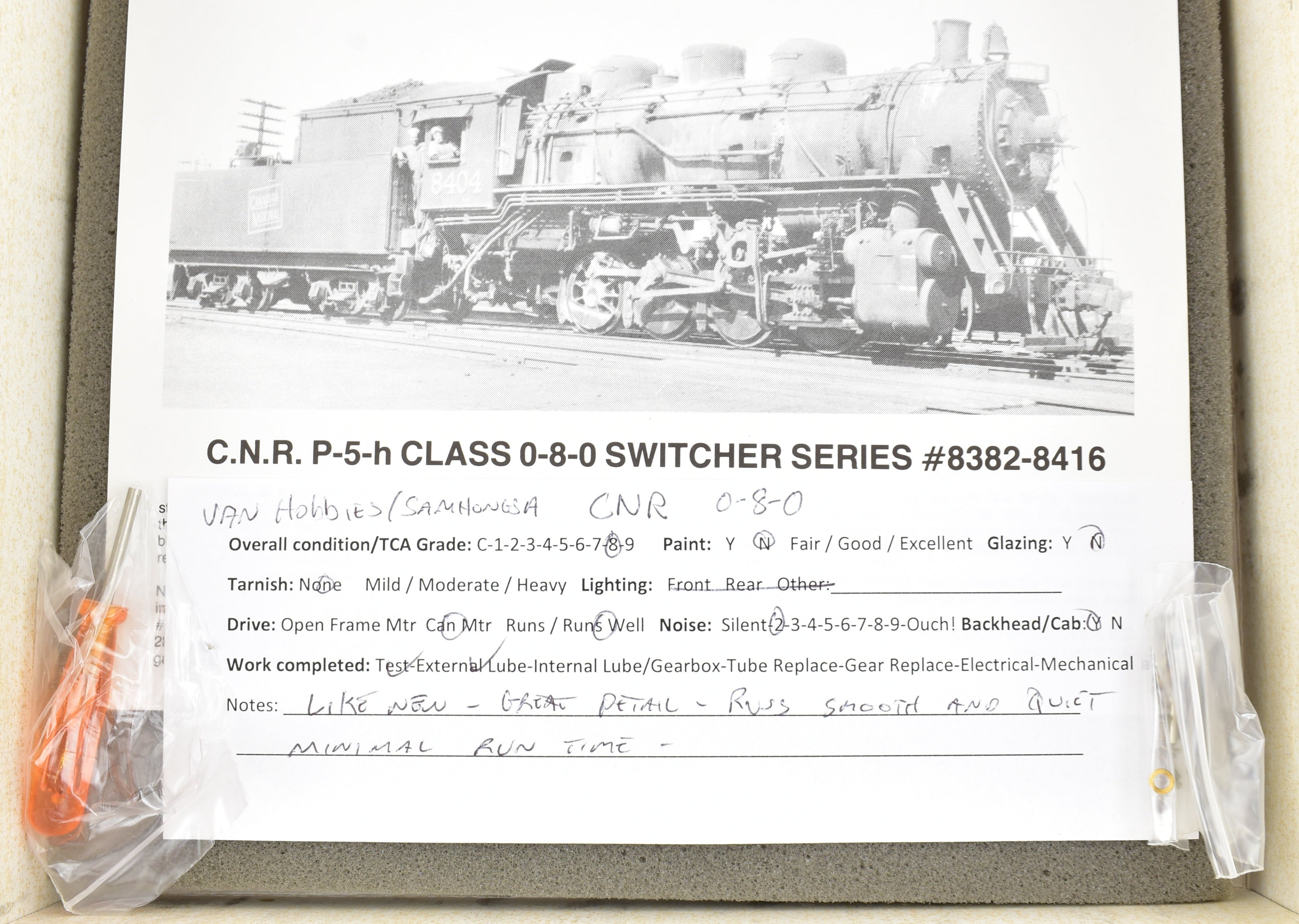 HO Scale Brass Model Train - Van Hobbies Canadian National Railway P - 5h 0 - 8 - 0 Switcher Model