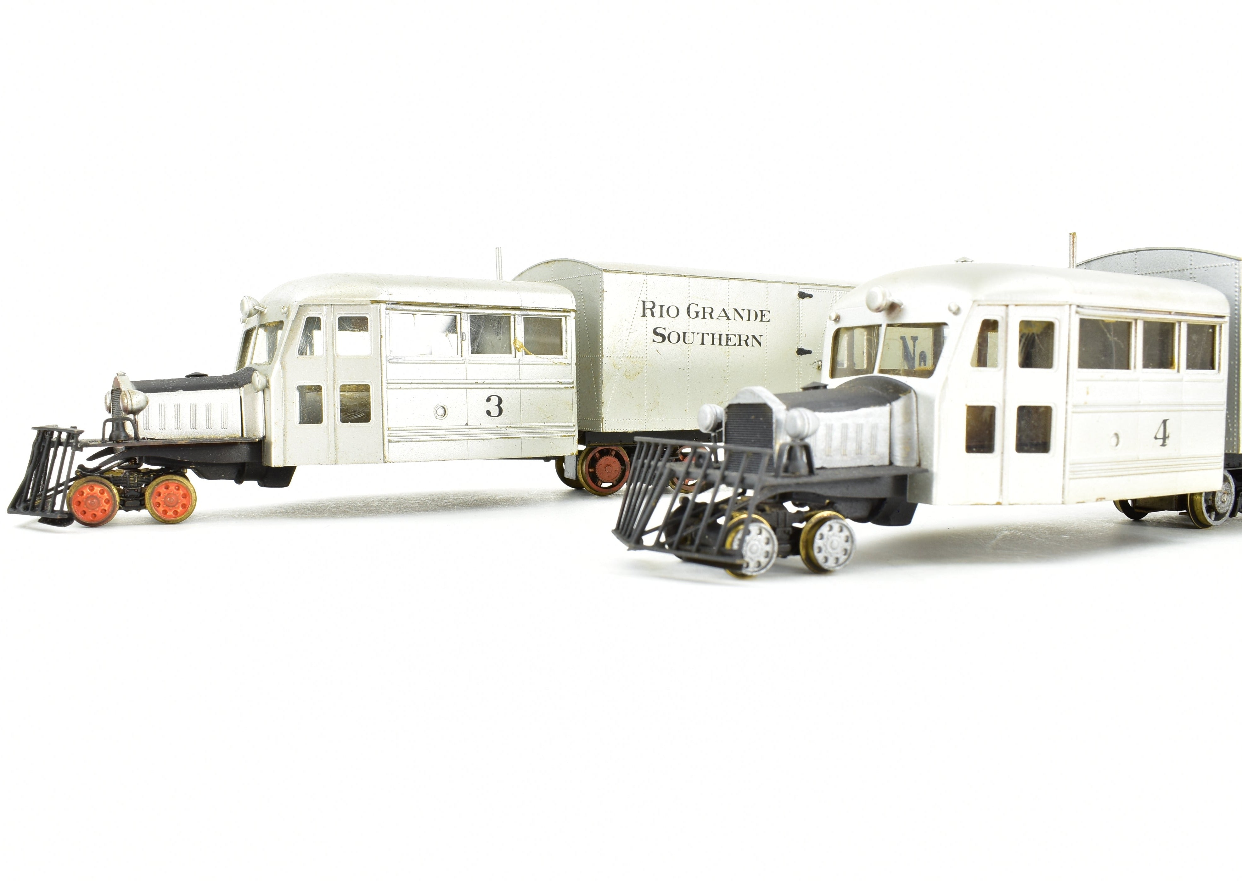 On3 Scale Brass Model Trains - LMB Models RGS Rio Grande Southern Galloping Geese Custom Painted Limited Edition #3 and #4 Sets Without Original Boxes in As - Is Condition