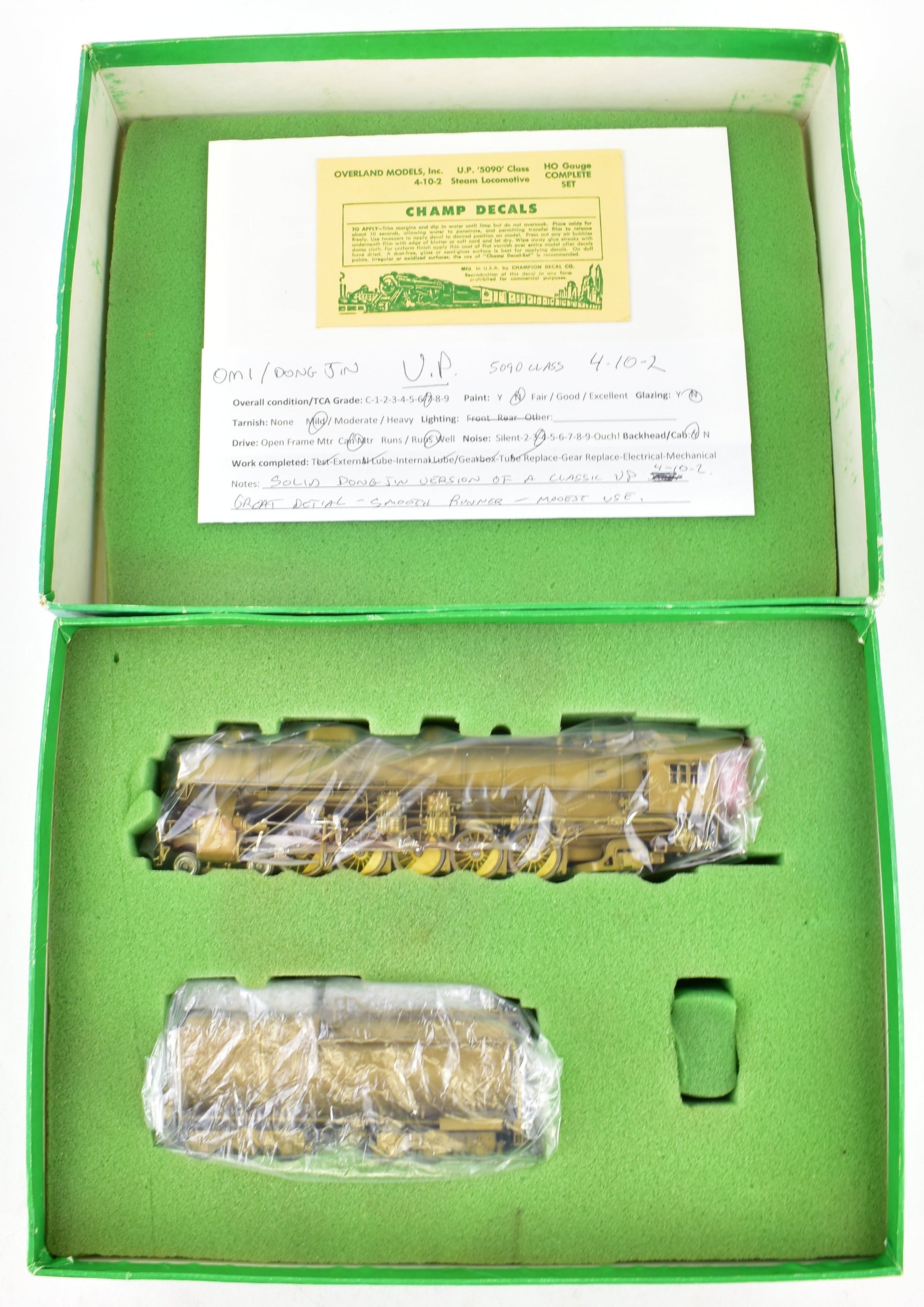 HO Brass OMI - Overland Models Inc. Union Pacific 5090 Class 4-10-2 Overland Model