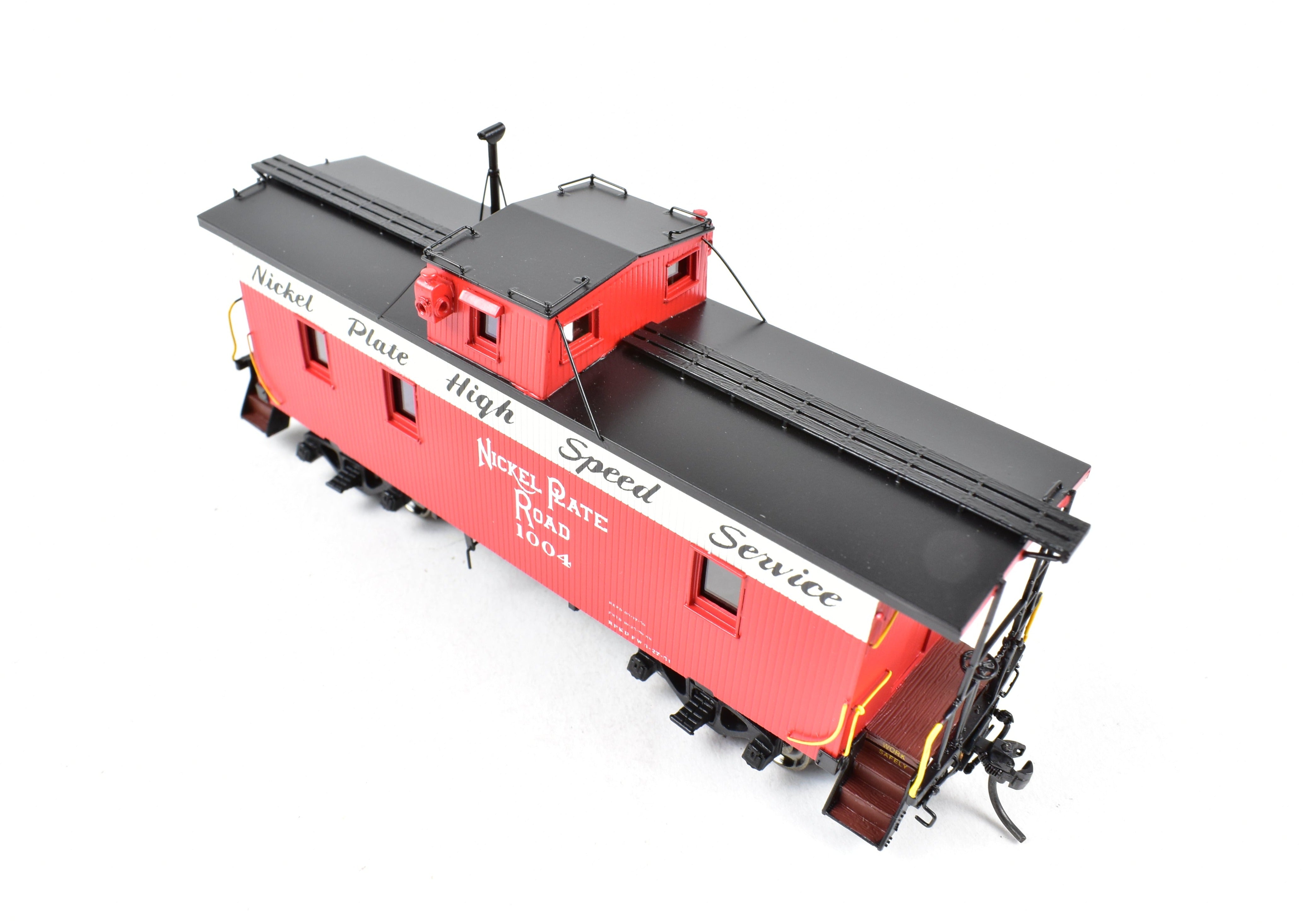 HO Scale Brass Division Point Nickel Plate Road 1000 Series 30-Foot Wood Caboose Model FP No. 1004 from New York City and St. Louis