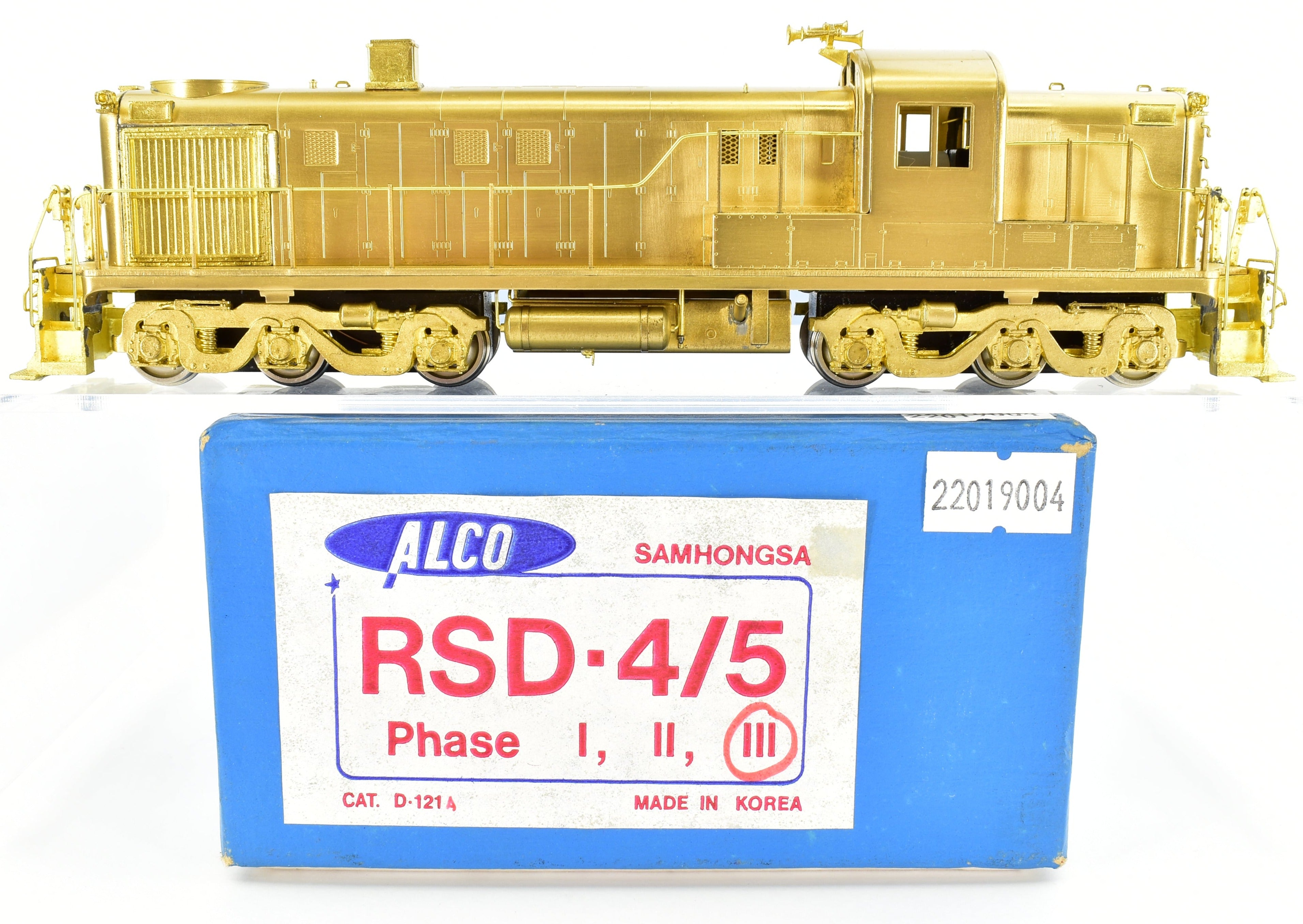 HO Scale Brass ALCO RSD - 4/5 Ph. III Road Switcher Models for Various Railroads