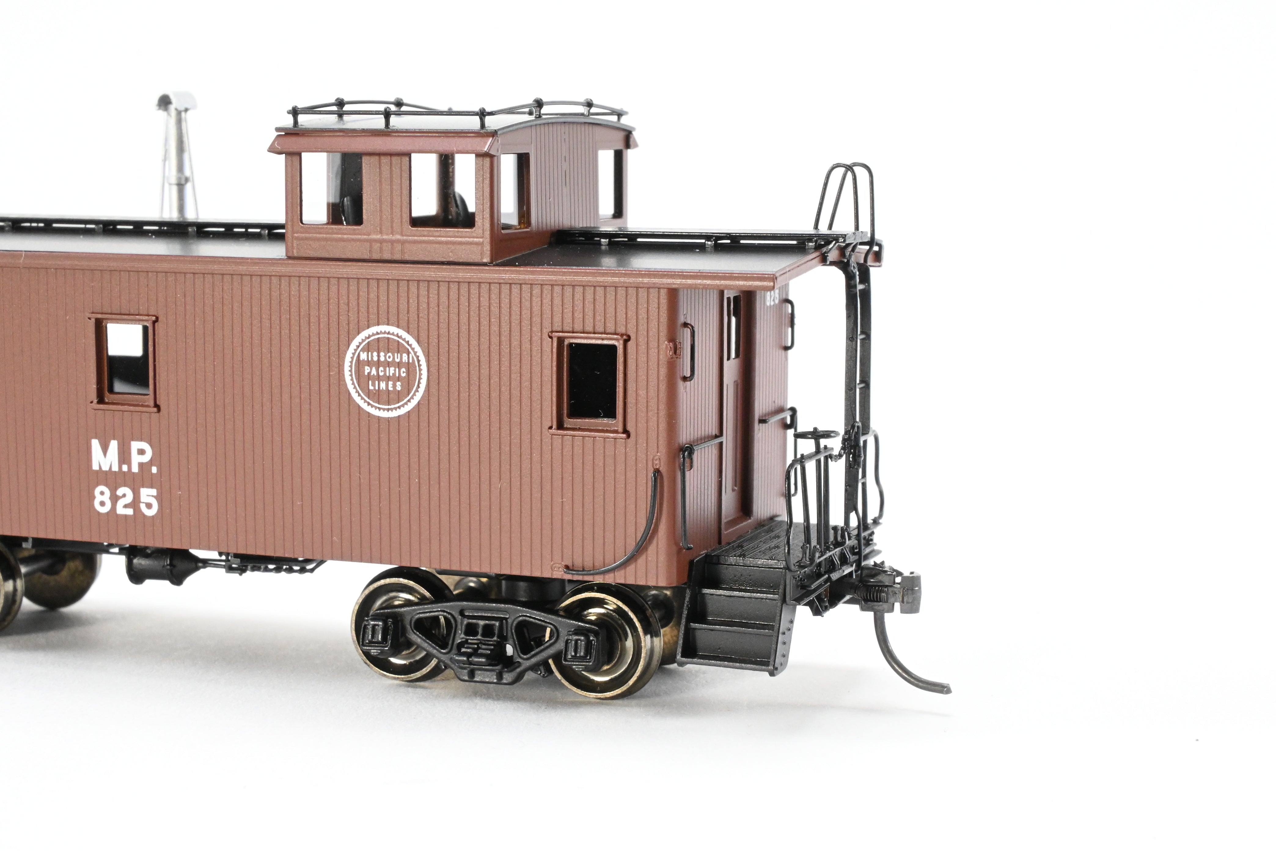 HO Scale Brass Missouri Pacific Wood - Side Caboose F/P #825 by OMI (Overland Models, Inc.)