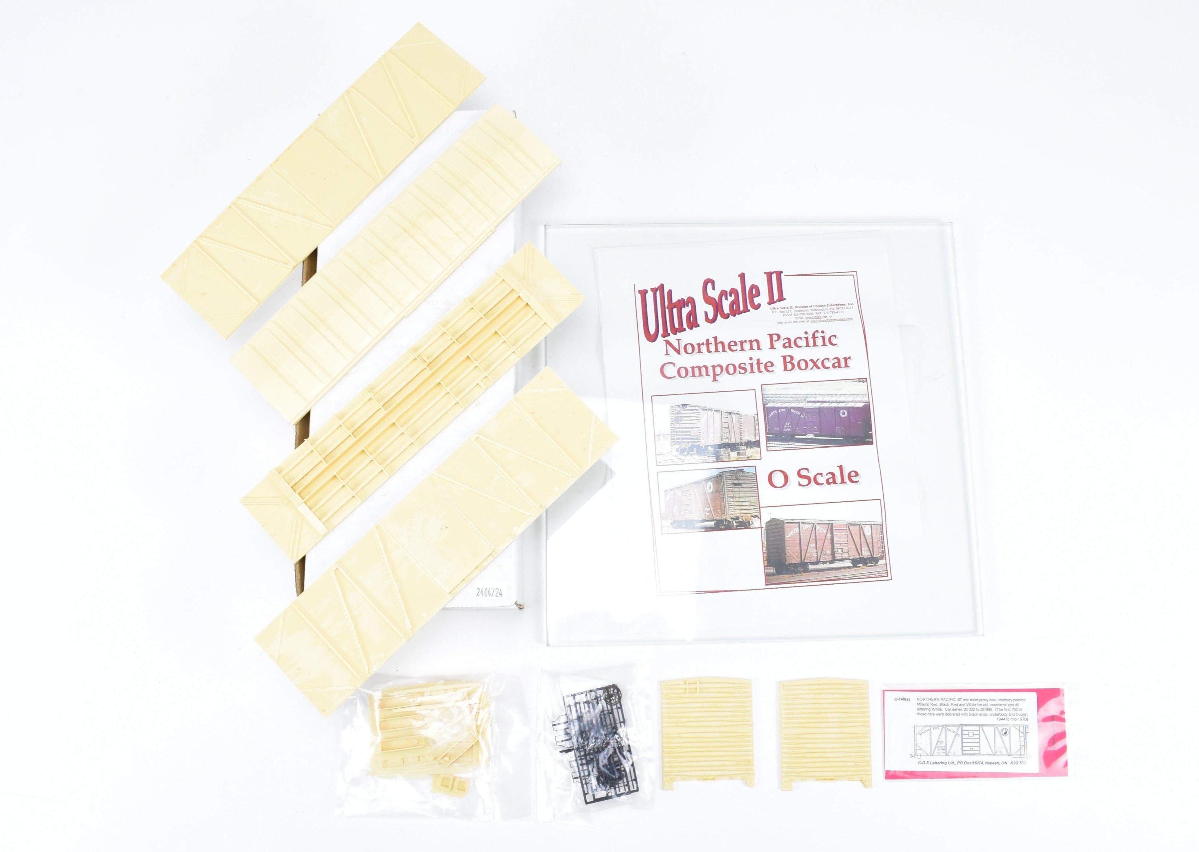 O Scale Chooch Ultra Scale II Resin Kit for NP 40' Outside Braced Box Car