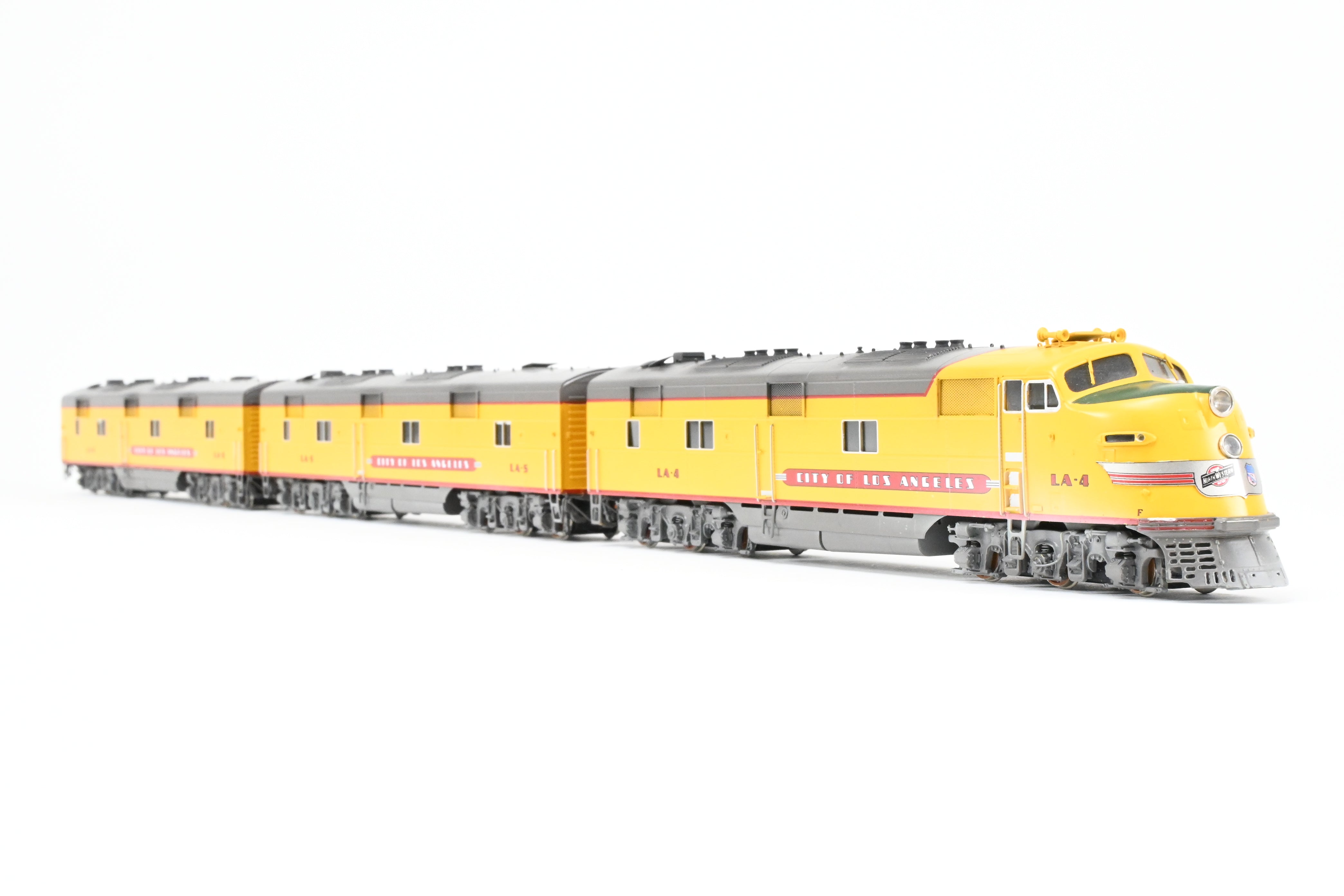 HO Scale Brass Diesel Locomotive Set - Challenger Imports Union Pacific City of Los Angeles EMD E6 A/B/B Set with Weathering Finishing