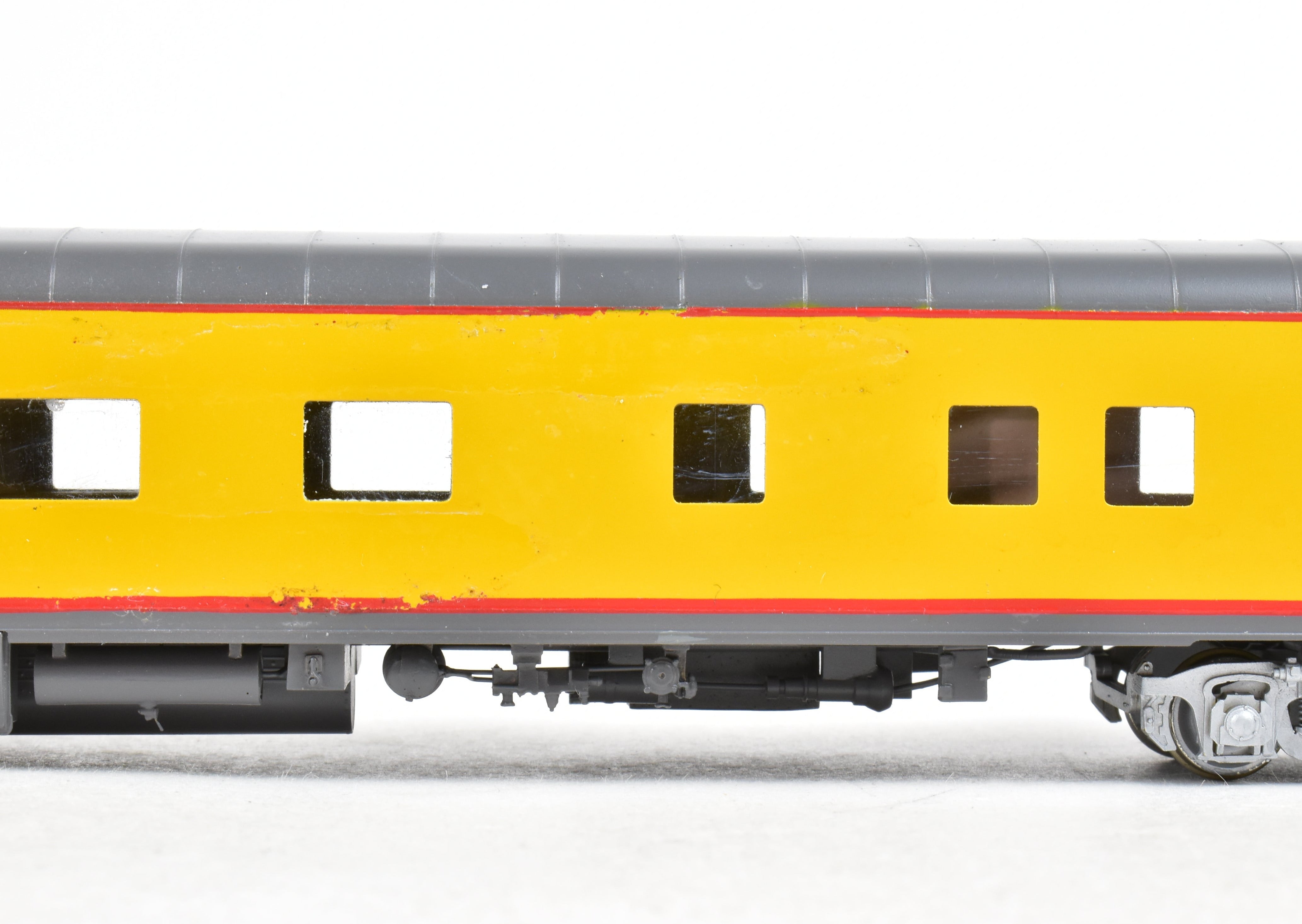 High - Quality HO Scale Brass Model Train Sleeper by Wasatch Model Co., ATSF - Santa Fe Valley Design Painted as UP - Union Pacific American Series Sleeper
