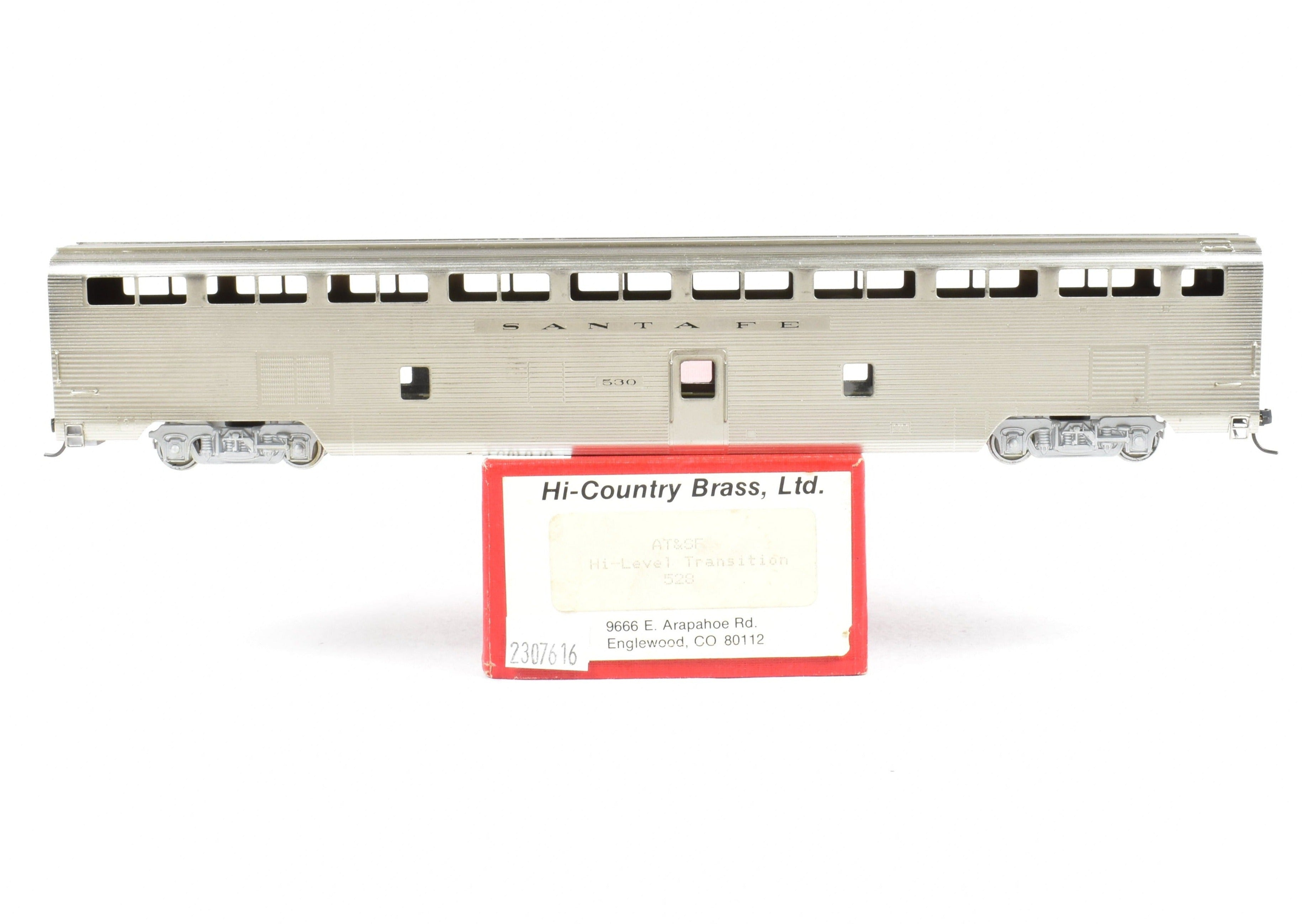 HO Brass Hi - Country Brass ATSF Santa Fe 500 Series High - Level Chair Car