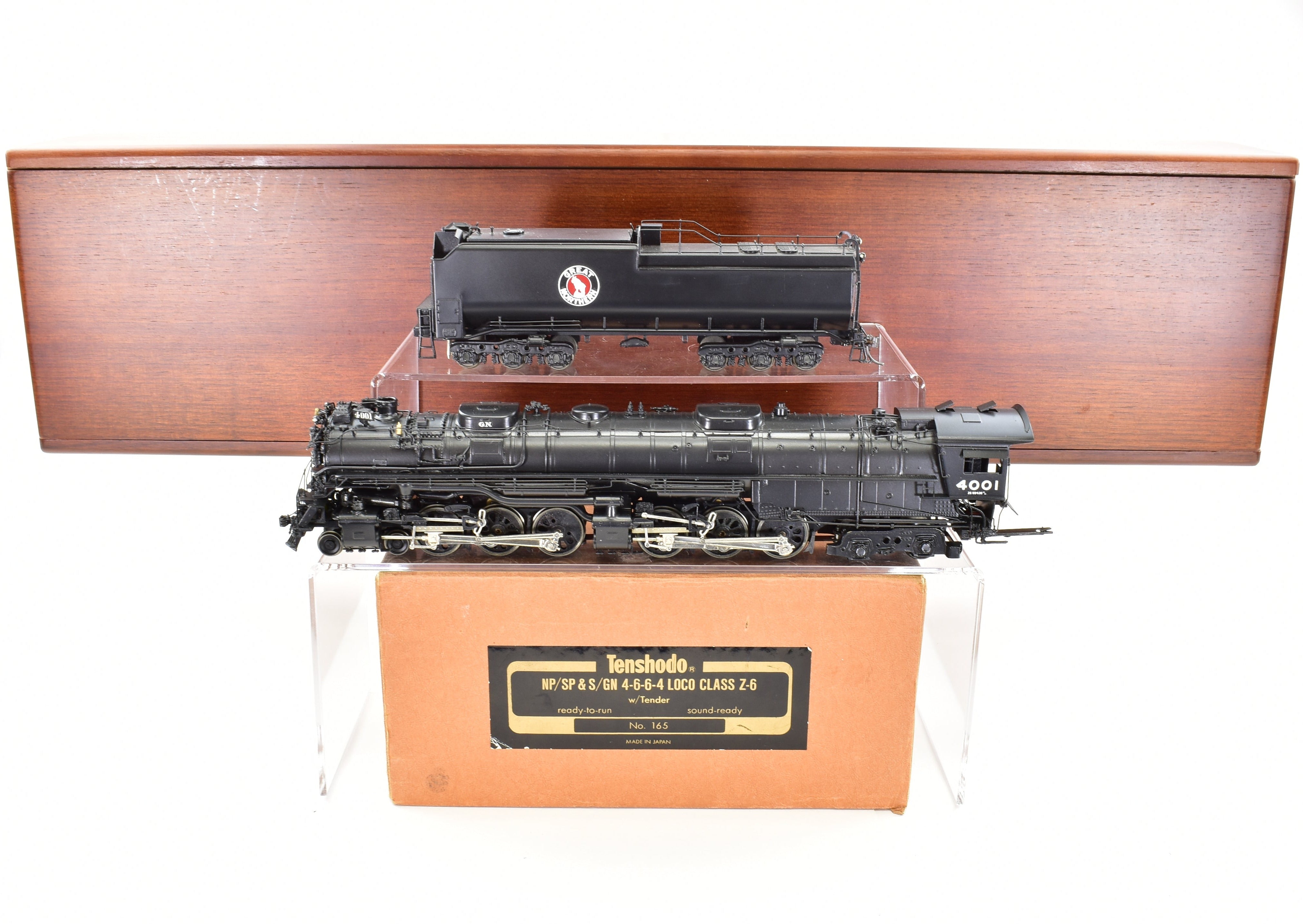 HO Scale Brass Model Train - PFM Tenshodo Great Northern Class Z - 6 4 - 6 - 6 - 4 Steam Locomotive with PFM Sound from 1995 Run