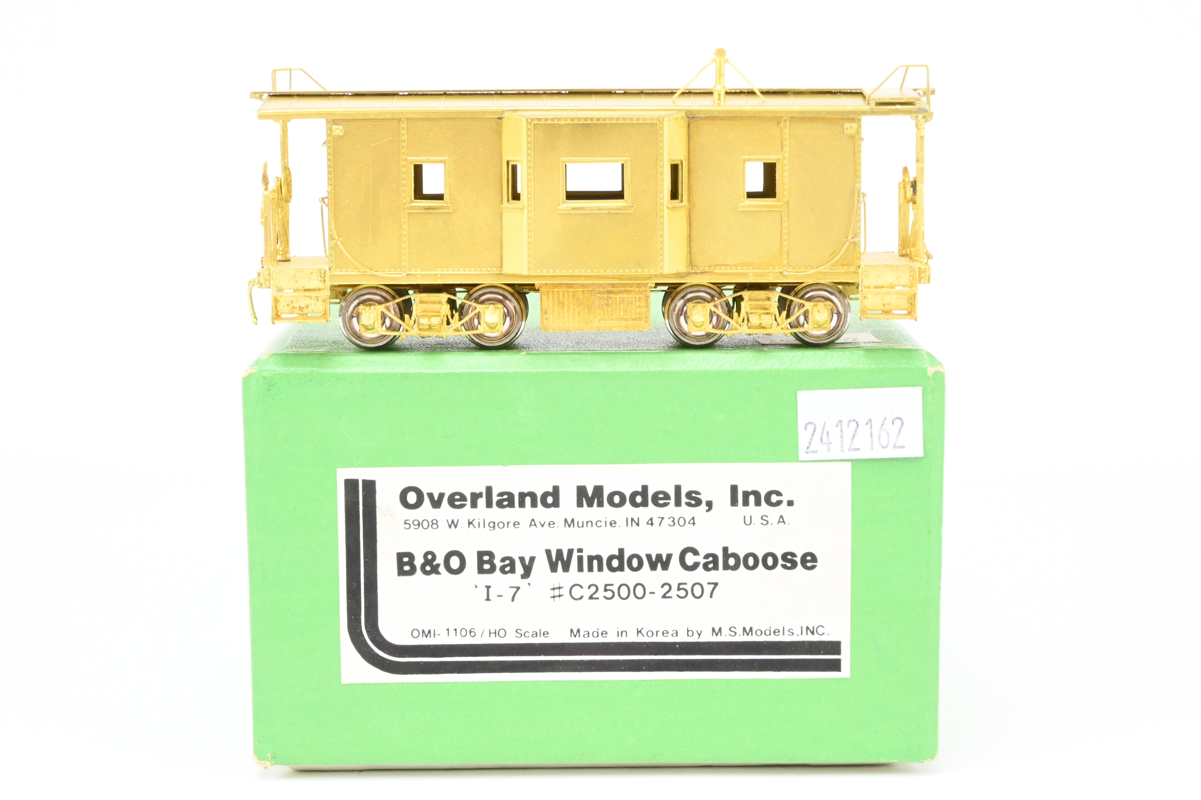 HO Scale Brass OMI - Overland Models, Inc. Baltimore & Ohio (B&O) Class I - 7 Bay Window Caboose Model Set with Road Numbers from C2500 to C2507