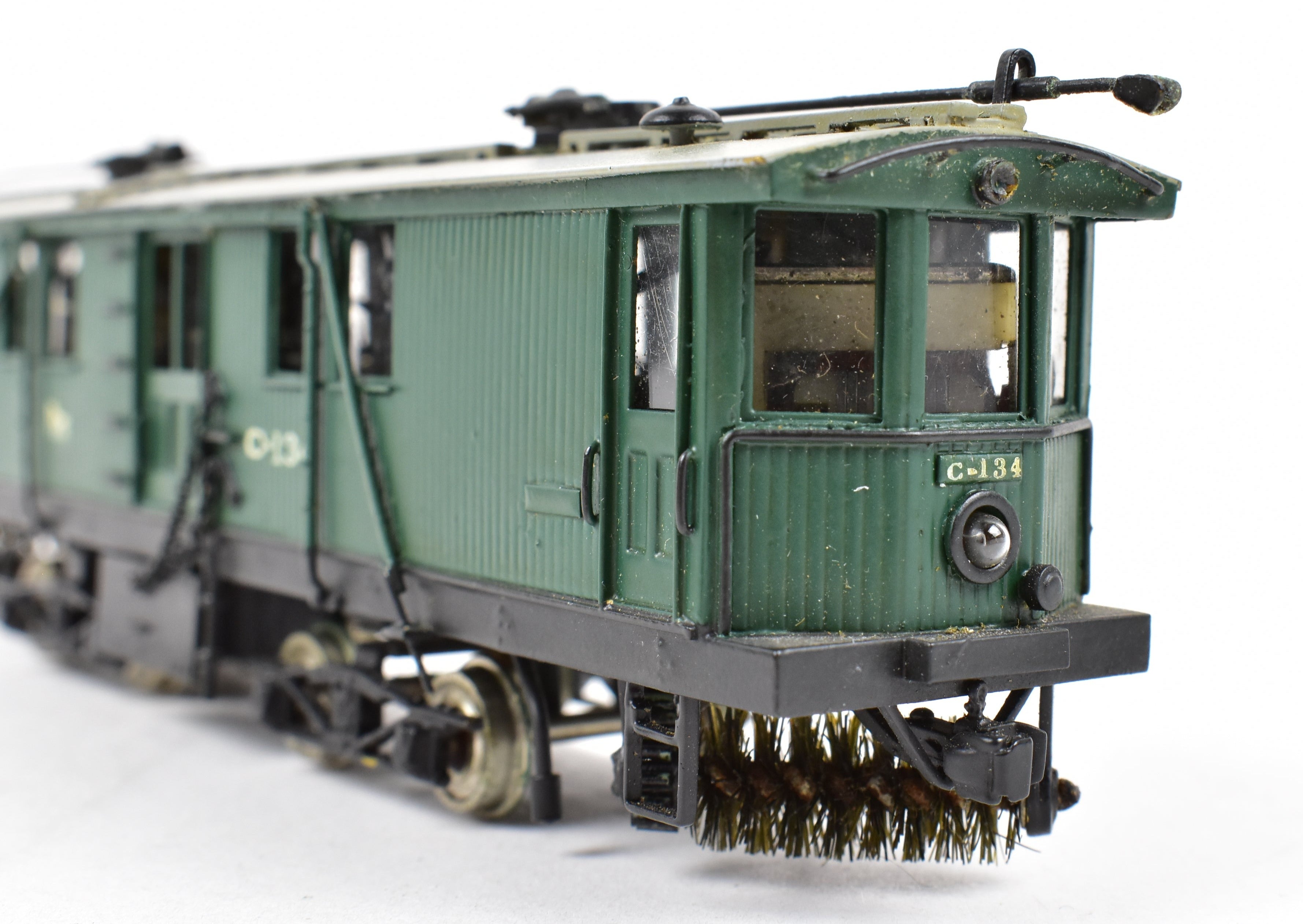 HO Scale Brass Philadelphia Rapid Transit Double Truck Street Sweeper Model C-134 by Huntington Model Works, Repackaged