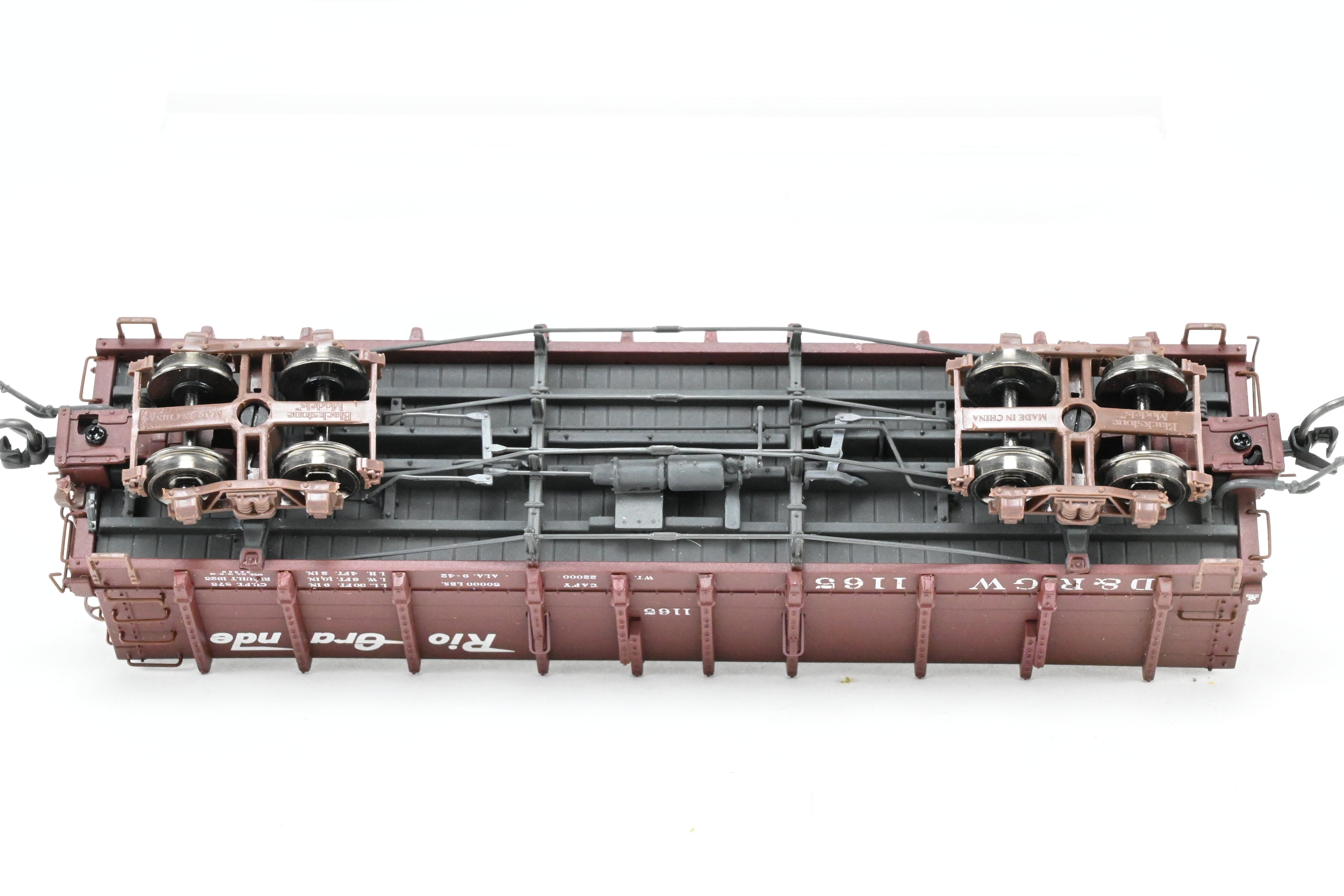 HOn3 Blackstone Models D&RGW High Side Gondola No. 1165 with Flying Grande Herald