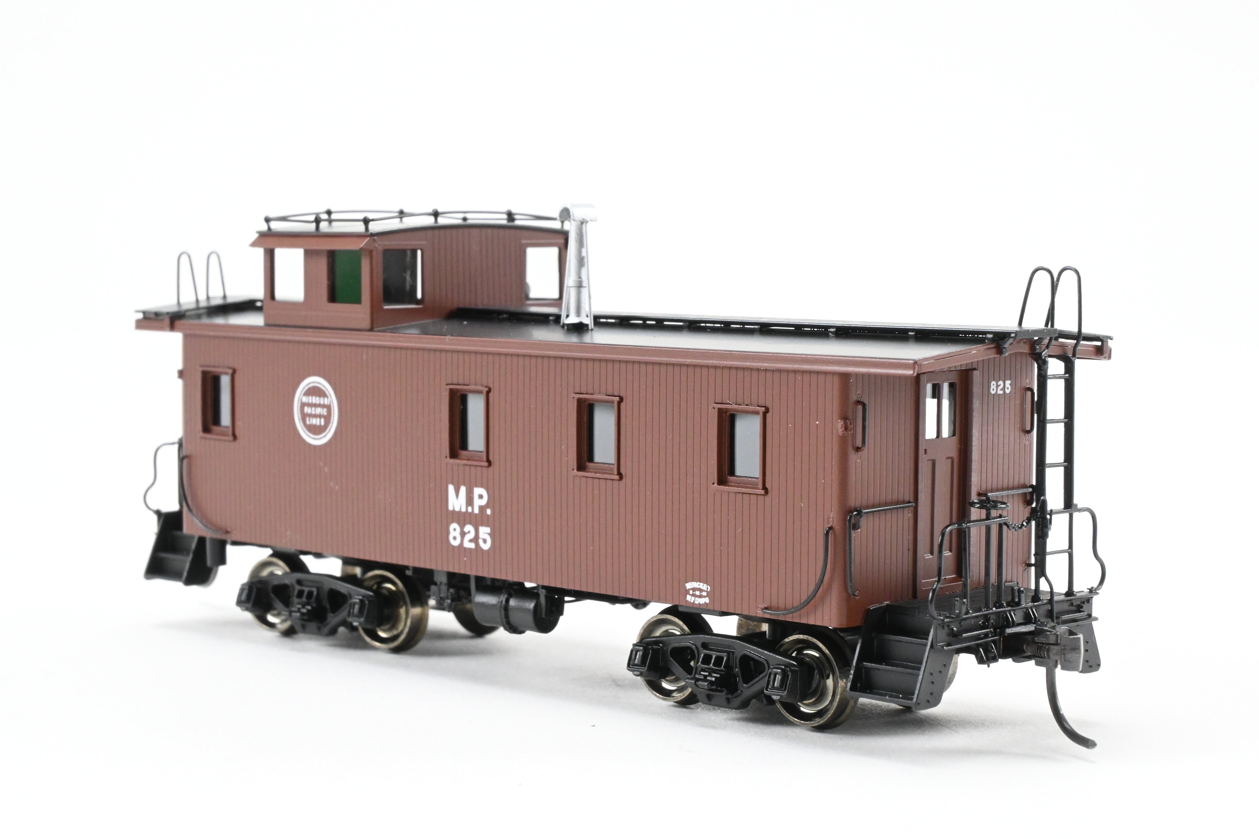 HO Scale Brass Missouri Pacific Wood - Side Caboose F/P #825 by OMI (Overland Models, Inc.)