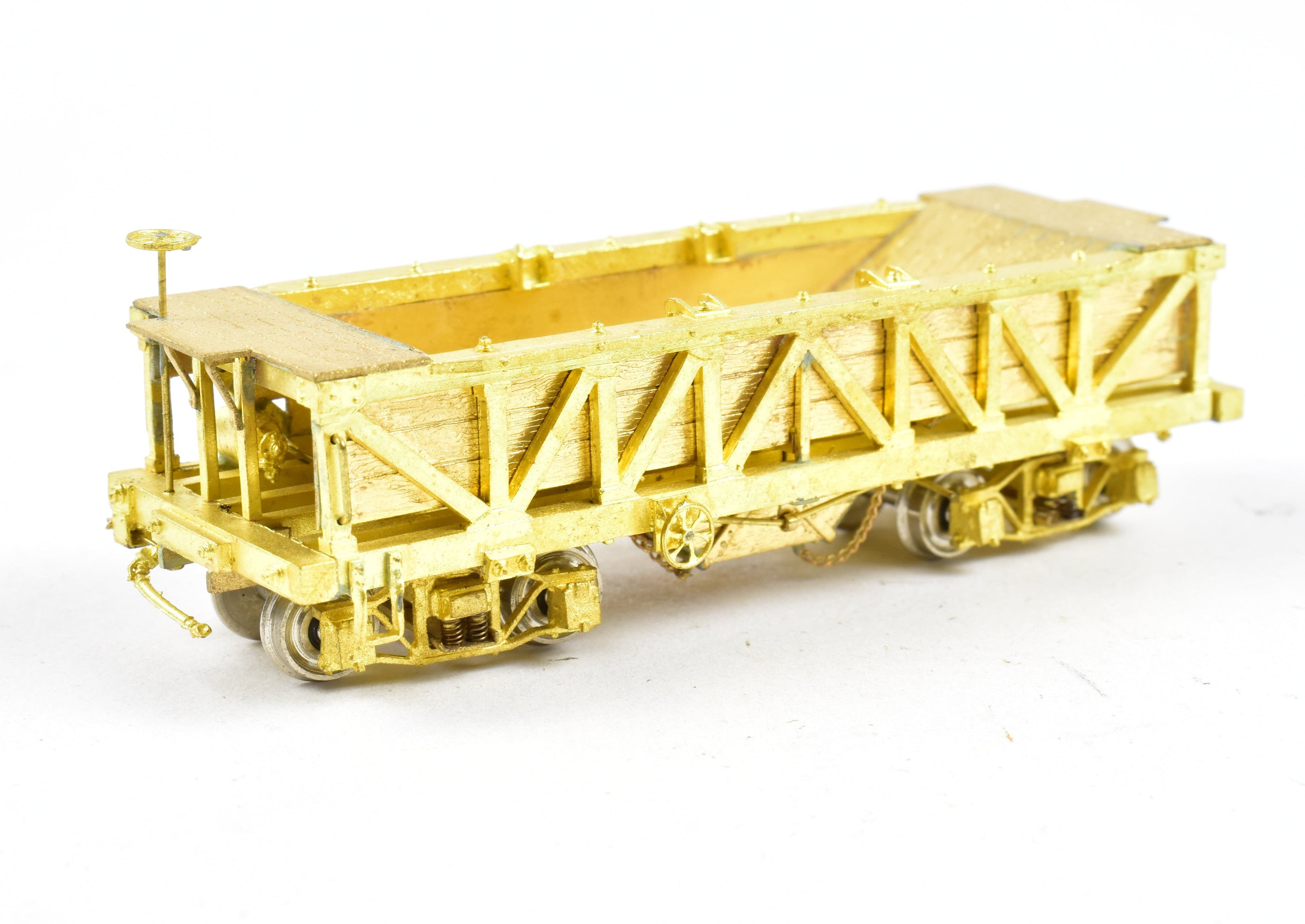 HOn3 Scale Brass Rock Car by OMI - Overland Models, Inc. Featuring Sprung Trucks for Various Roads