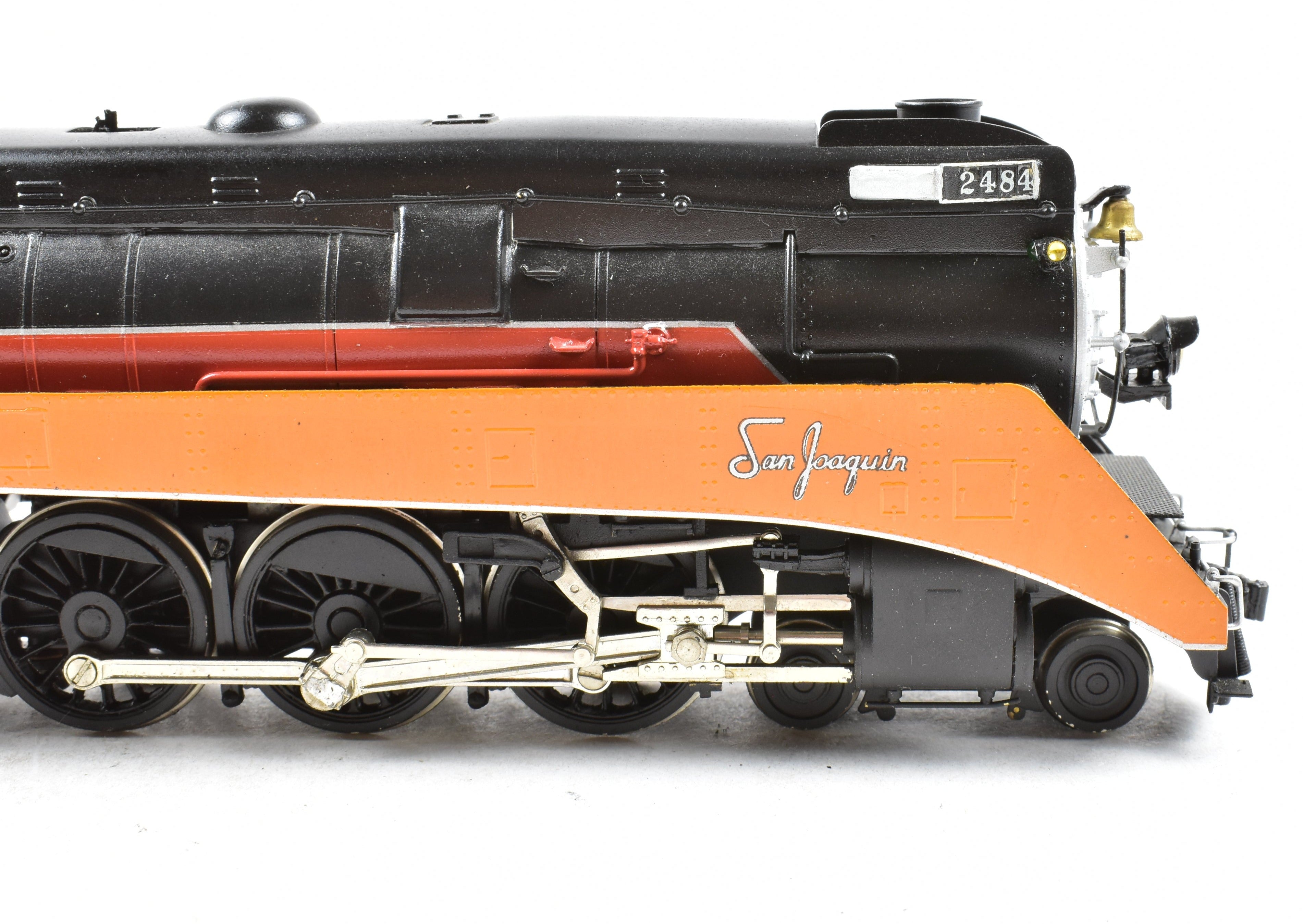 HO Scale Brass Model Train by Westside Model Co. - Southern Pacific Class P - 10 4 - 6 - 2 Streamlined Pro Painted Daylight No. 2484 with Can Motor Upgrade