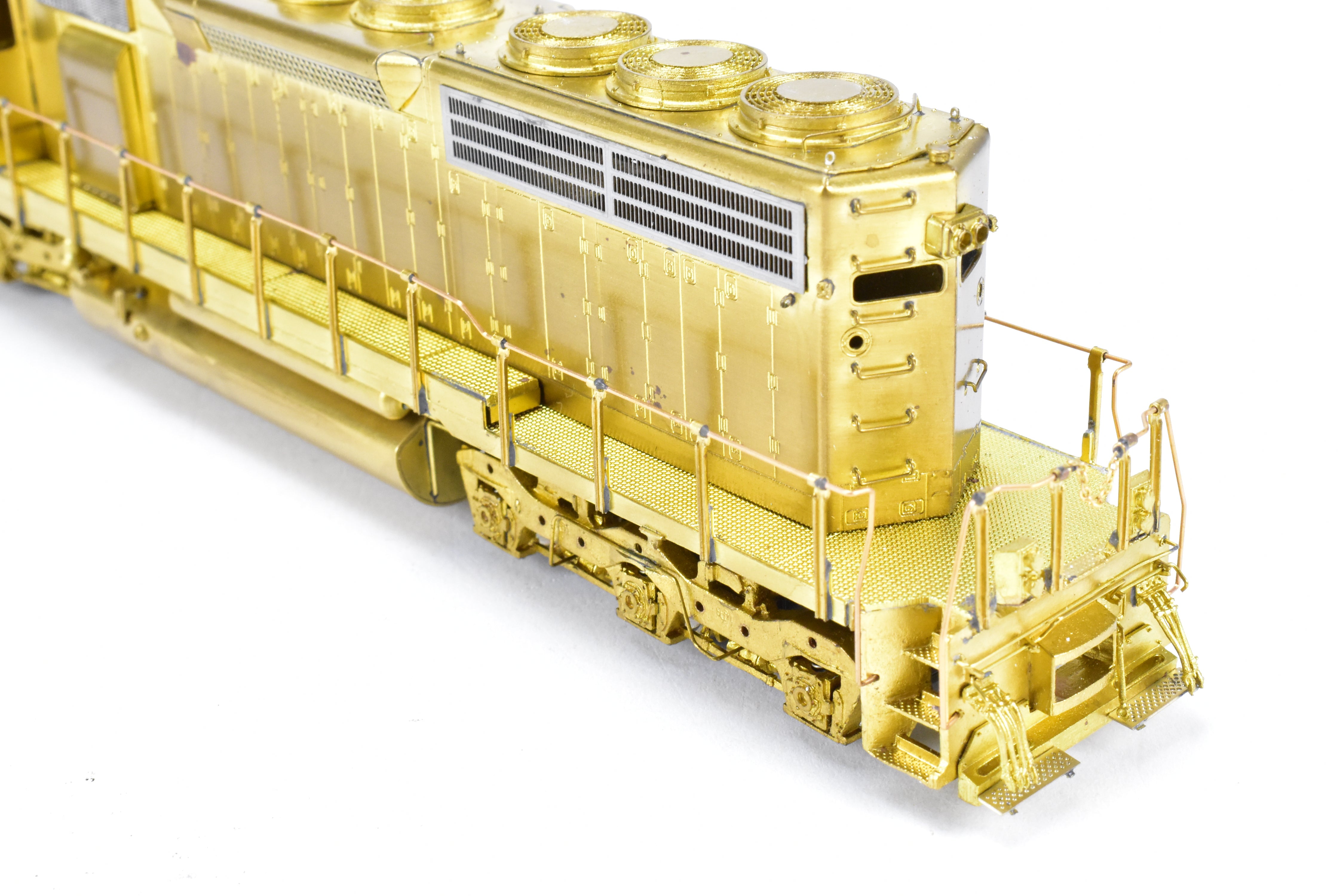 HO Scale Brass Model Train Locomotive - Overland Models Inc. EMD SD40 Low Hood with Dynamic Brakes and Low Mounted Brake Cylinders for Various Railroads