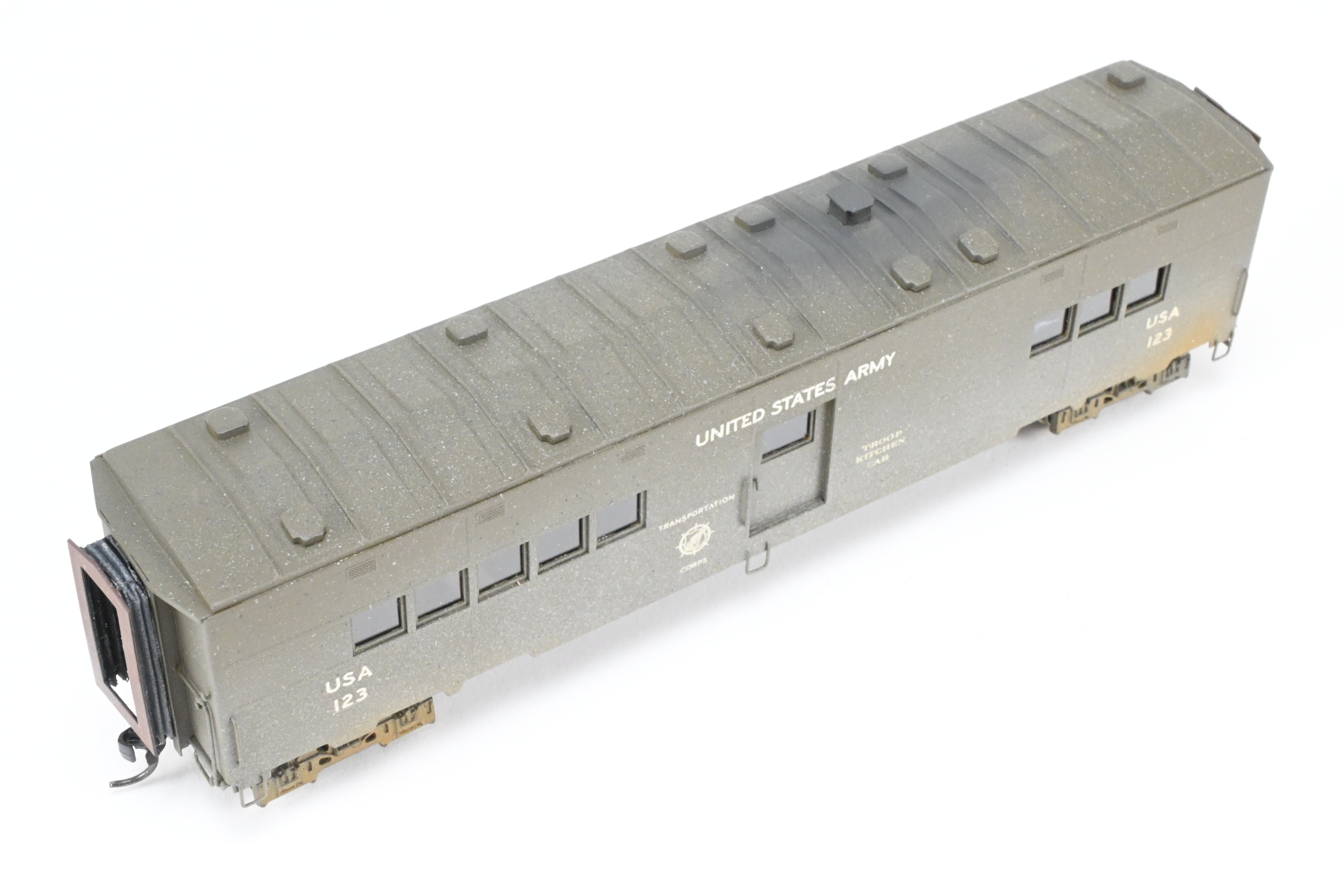 HO Scale Brass Hallmark Pullman Troop Sleeper Custom-Painted for US Army