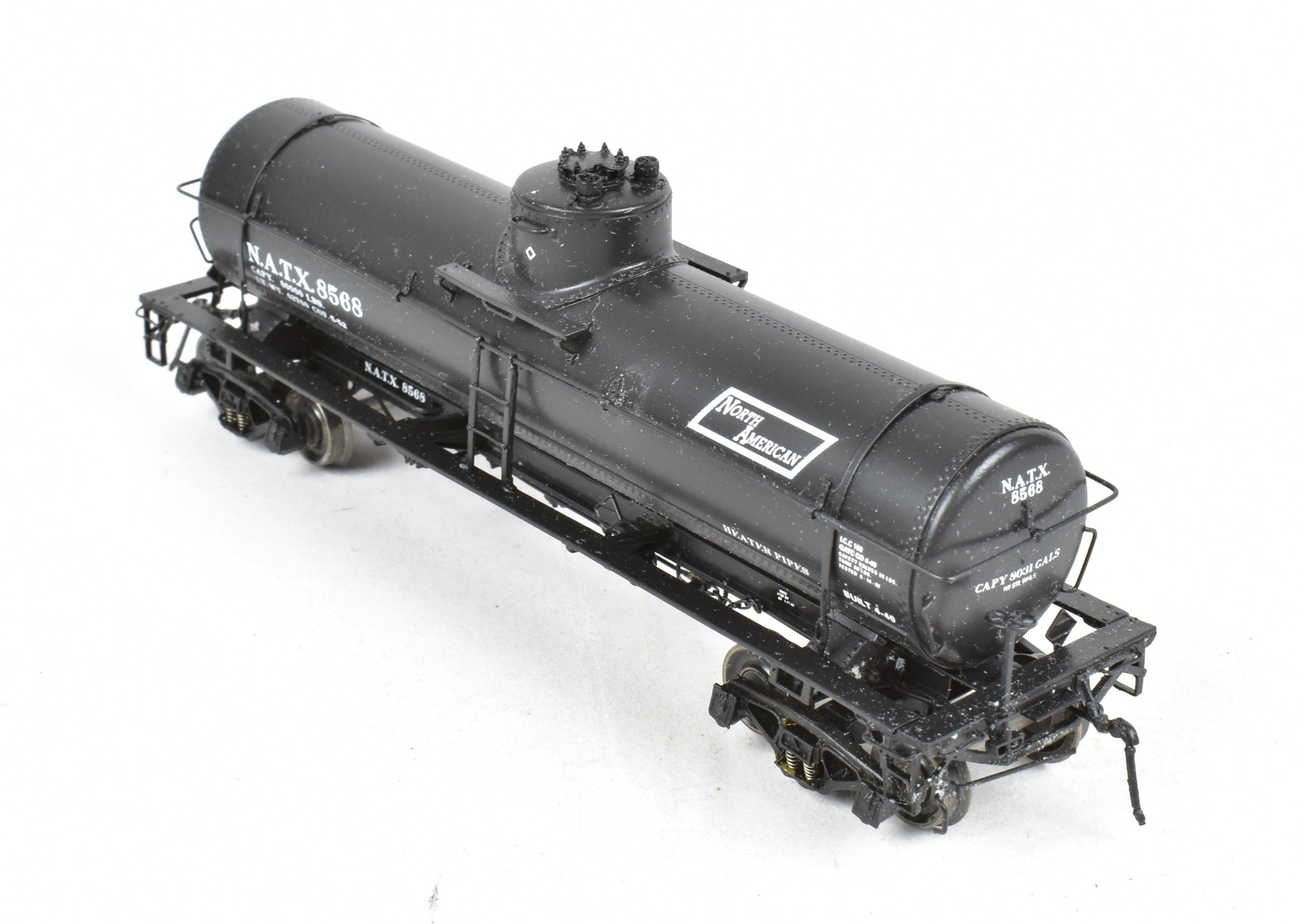 HO Scale Brass W. A. Drake/Red Caboose North American Tank Car - 8,000 Gallon Freight Tank Model