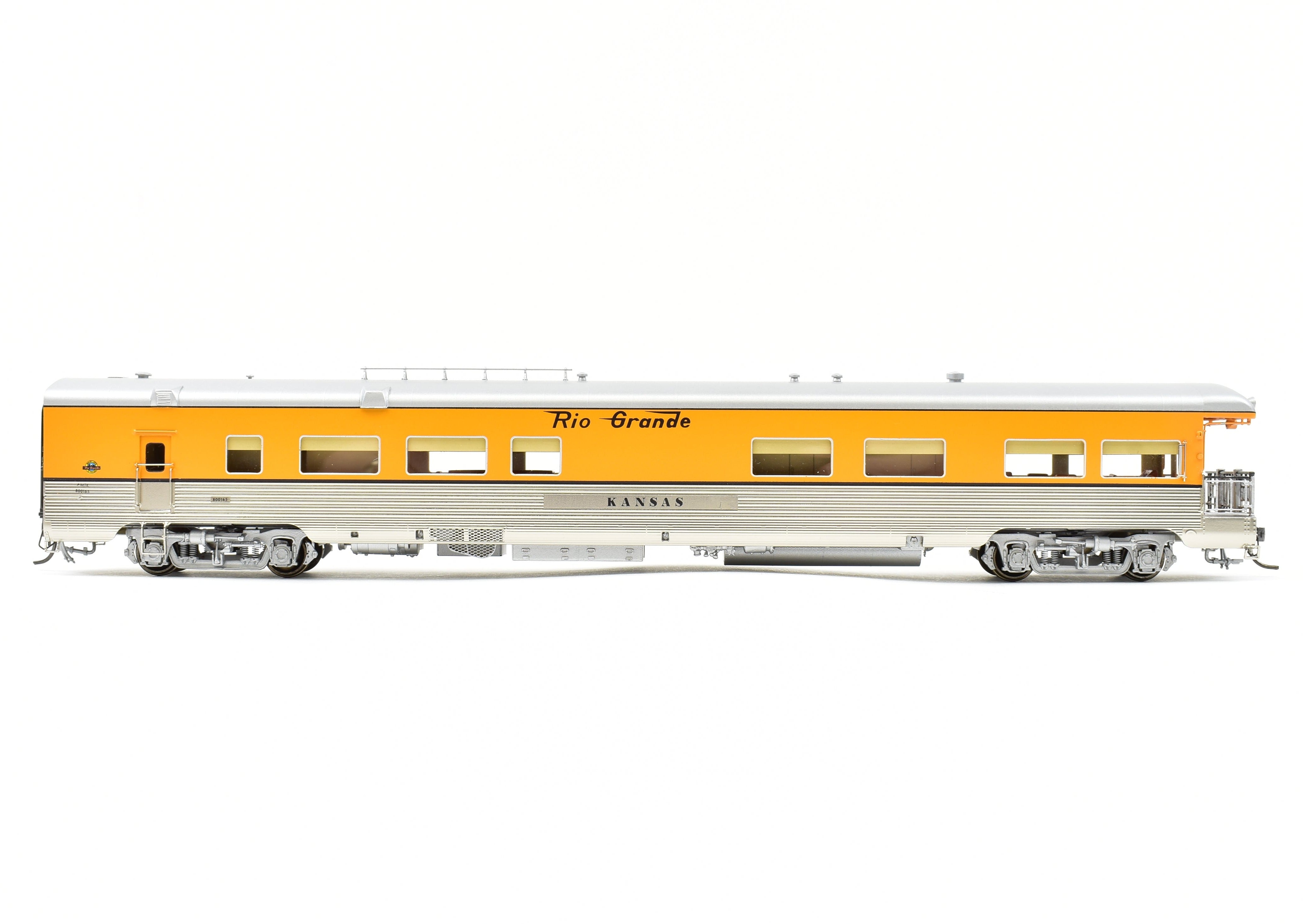 HO Scale Brass Division Point (D&RGW - Denver & Rio Grande Western) Lightweight Business Car with Kansas Factory Paint, Ideal for Model Train Enthusiasts