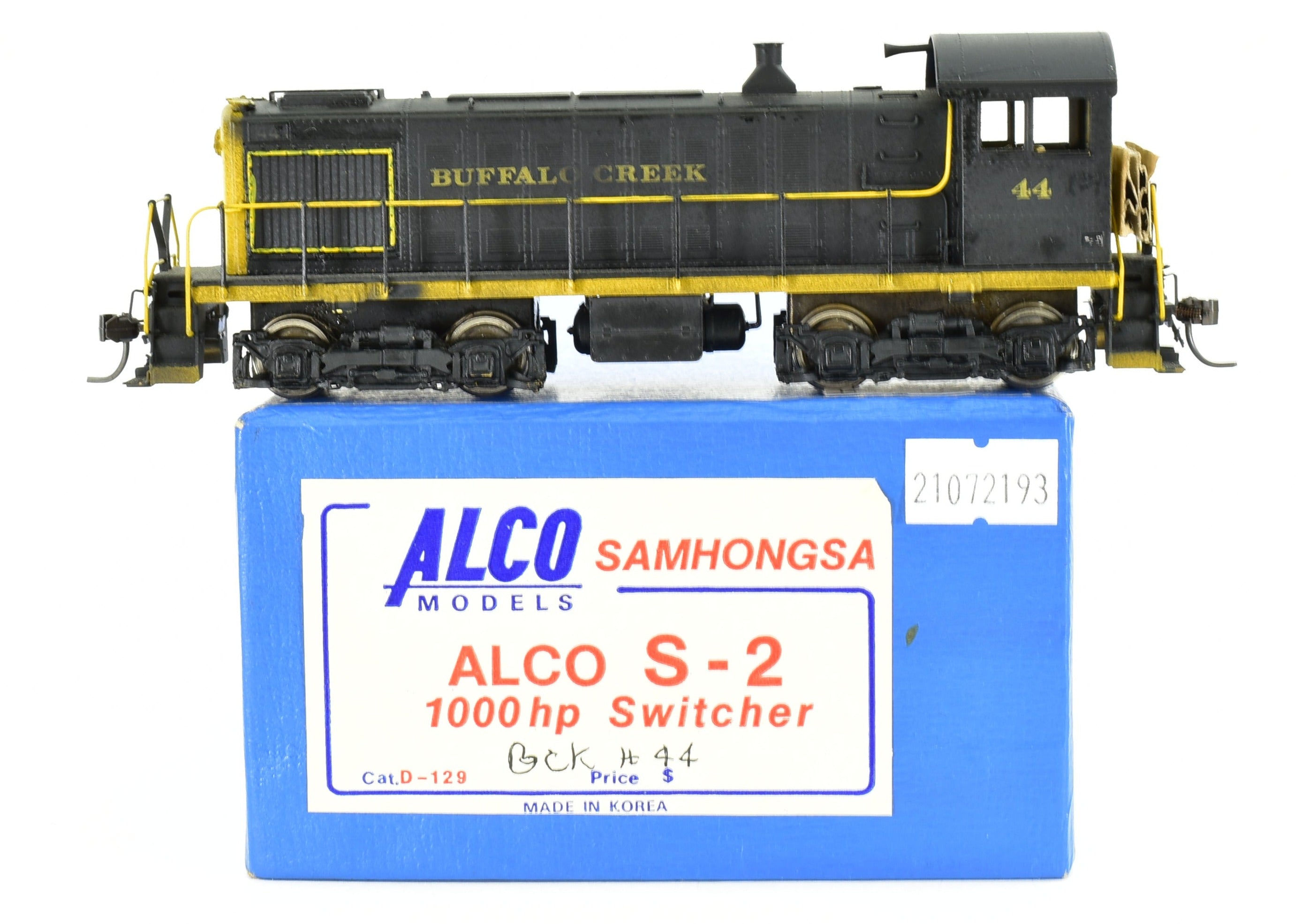 HO Scale Brass ALCO Models BCK - Buffalo Creek ALCO S - 2 Switcher Locomotive with Custom Painted Finish