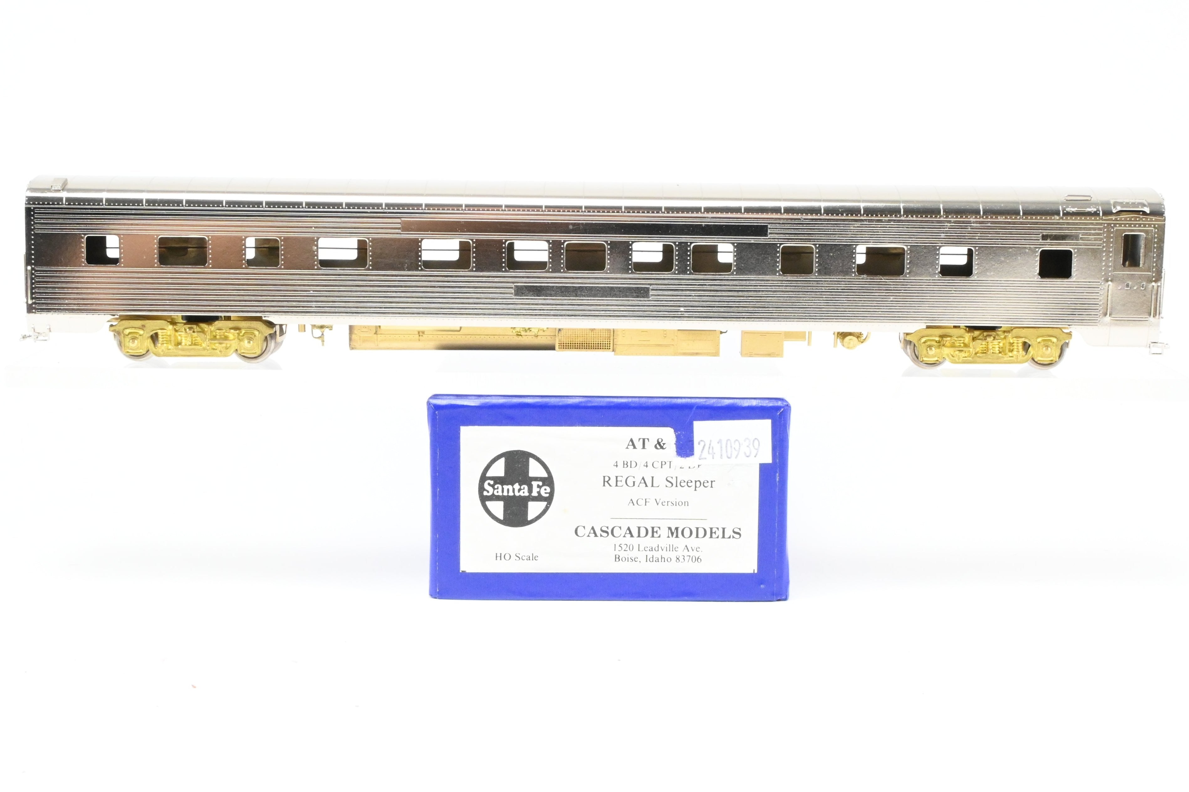 HO Scale Brass Cascade AT&SF - Santa Fe ACF Regal 4-4-2 Deskirted Sleeper Model
